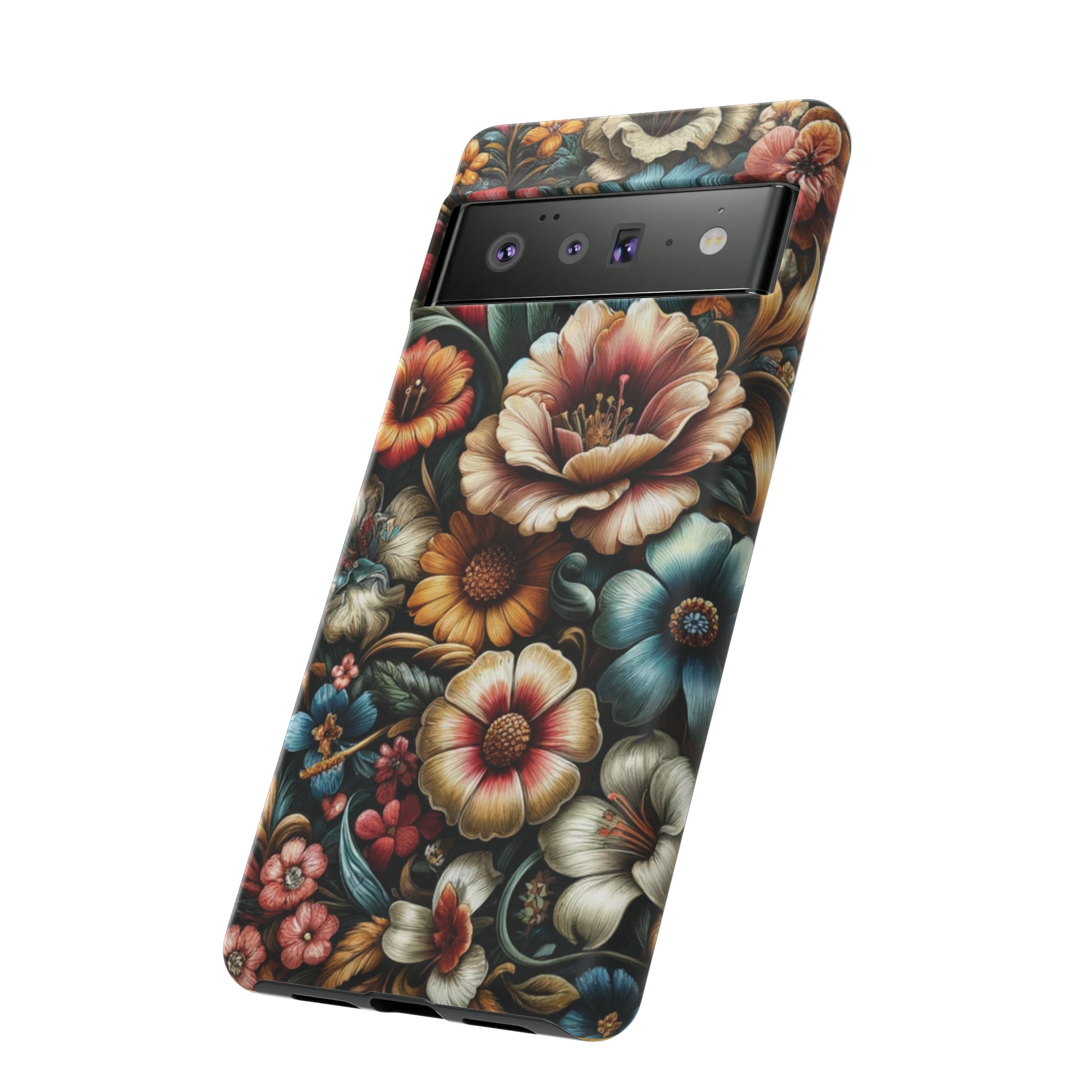 Pastel Floral Design Luxury Phone Tough Case Floral Elegant Durable Stylish for Modern Devices iPhone 15, Samsung iPhone Samsung Accessory Gift for Her.
