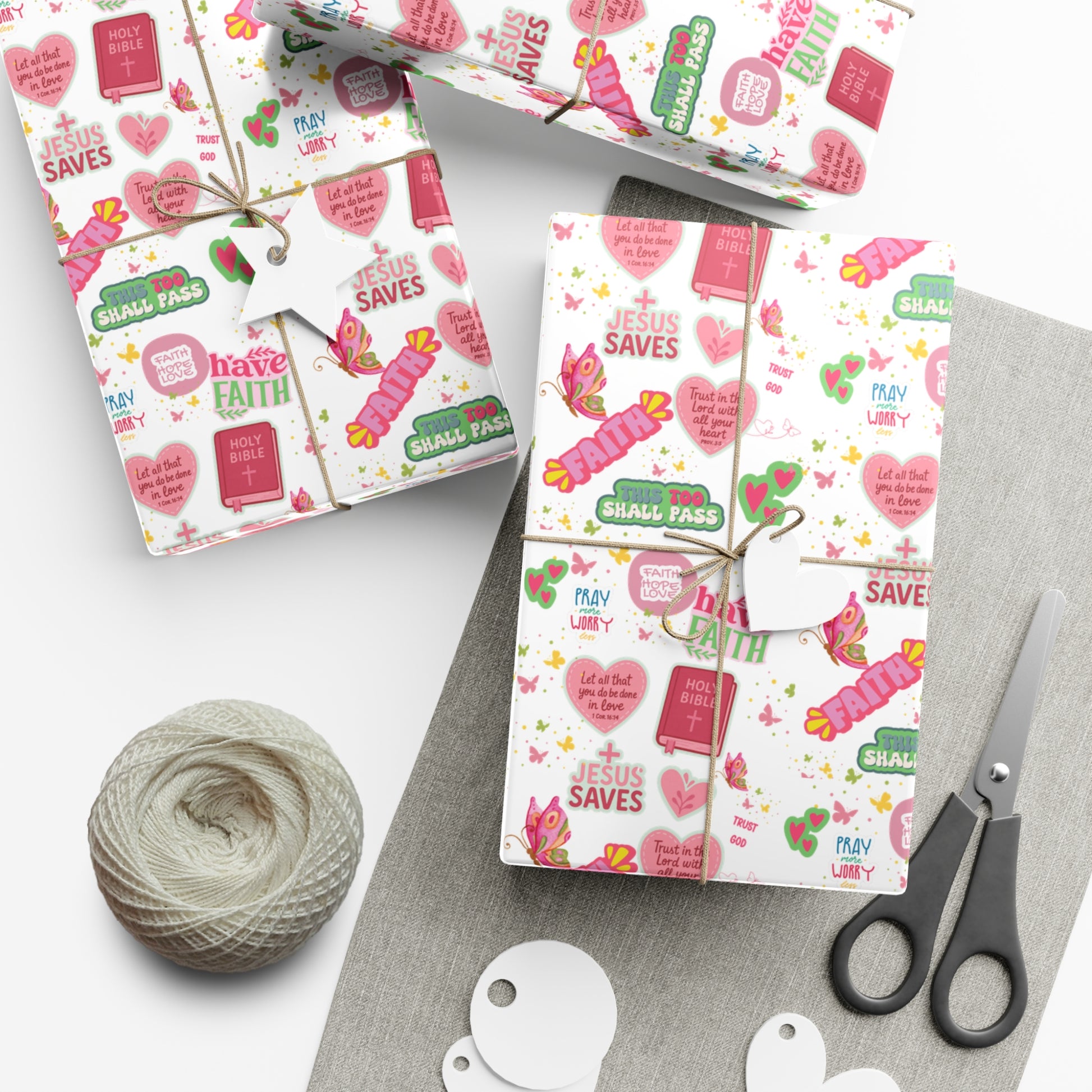 Christian Wrapping Paper | Inspirational Bible Verse Gift Wrap | Faith-Based Wrapping for Birthdays, Holidays, Special Occasions | Scripture Gift Wrap Gifts Moms Weddings