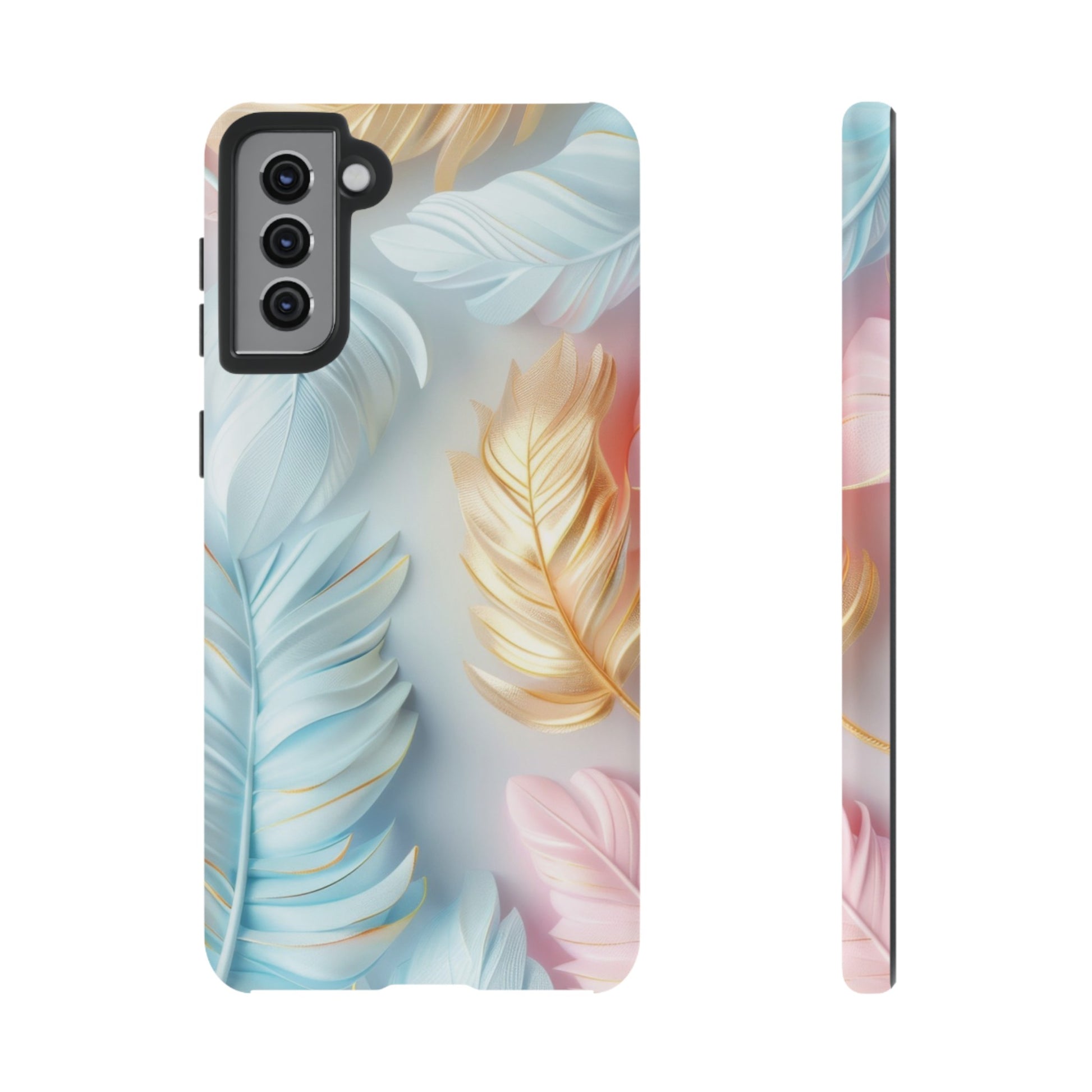 Pastel Feathers Protective Phone Case Gift for Her Phone 15, Samsung iPhone Samsung Gift for Her Case iPhone 15, Samsung iPhone Samsung Accessory Gift for Her