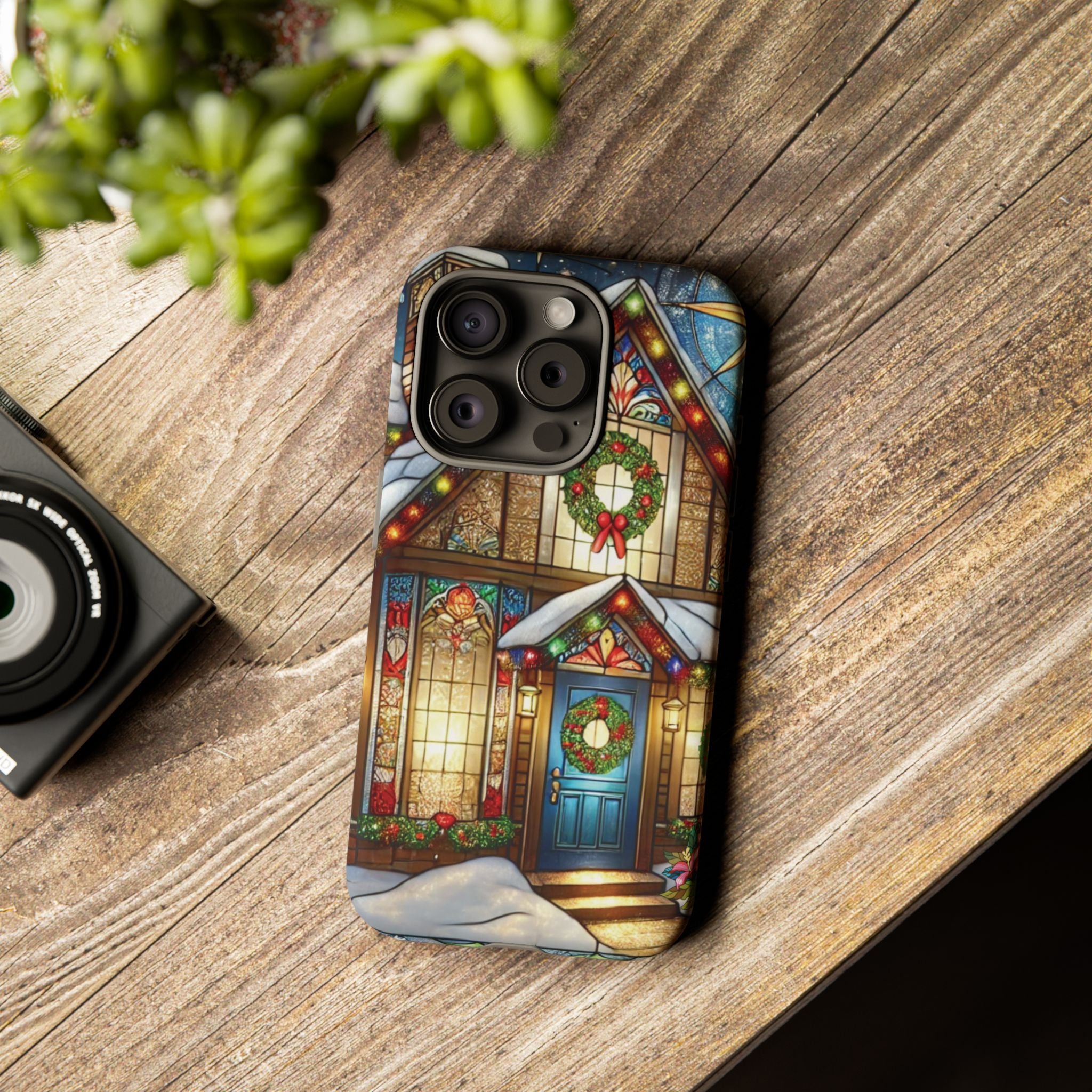Phone Case - Stain Glass Christmas Unique Holiday Protection Gift for Her