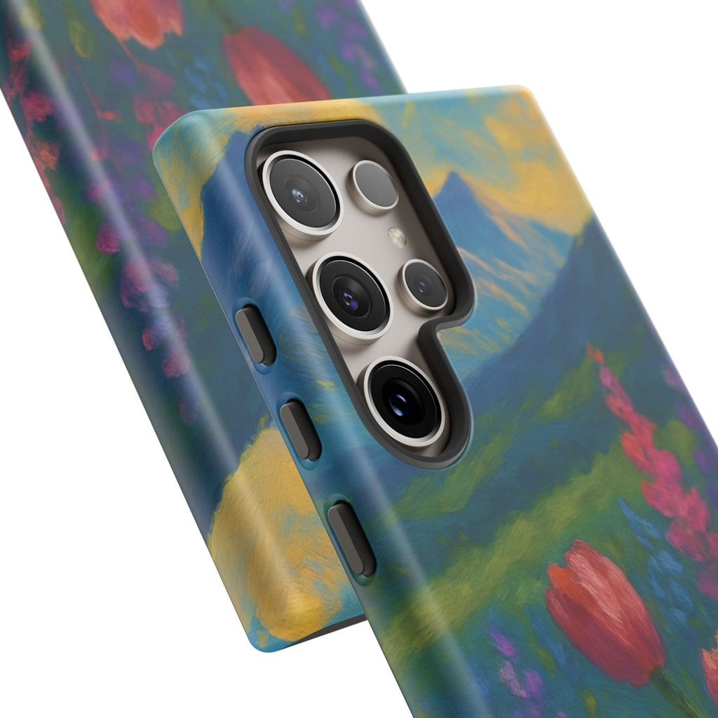Mountains Wildflowers Phone Case | Vibrant Botanical Floral Design | Nature-Inspired Protective Cover for iPhone & Samsung | Trendy Aesthetic Gift Idea