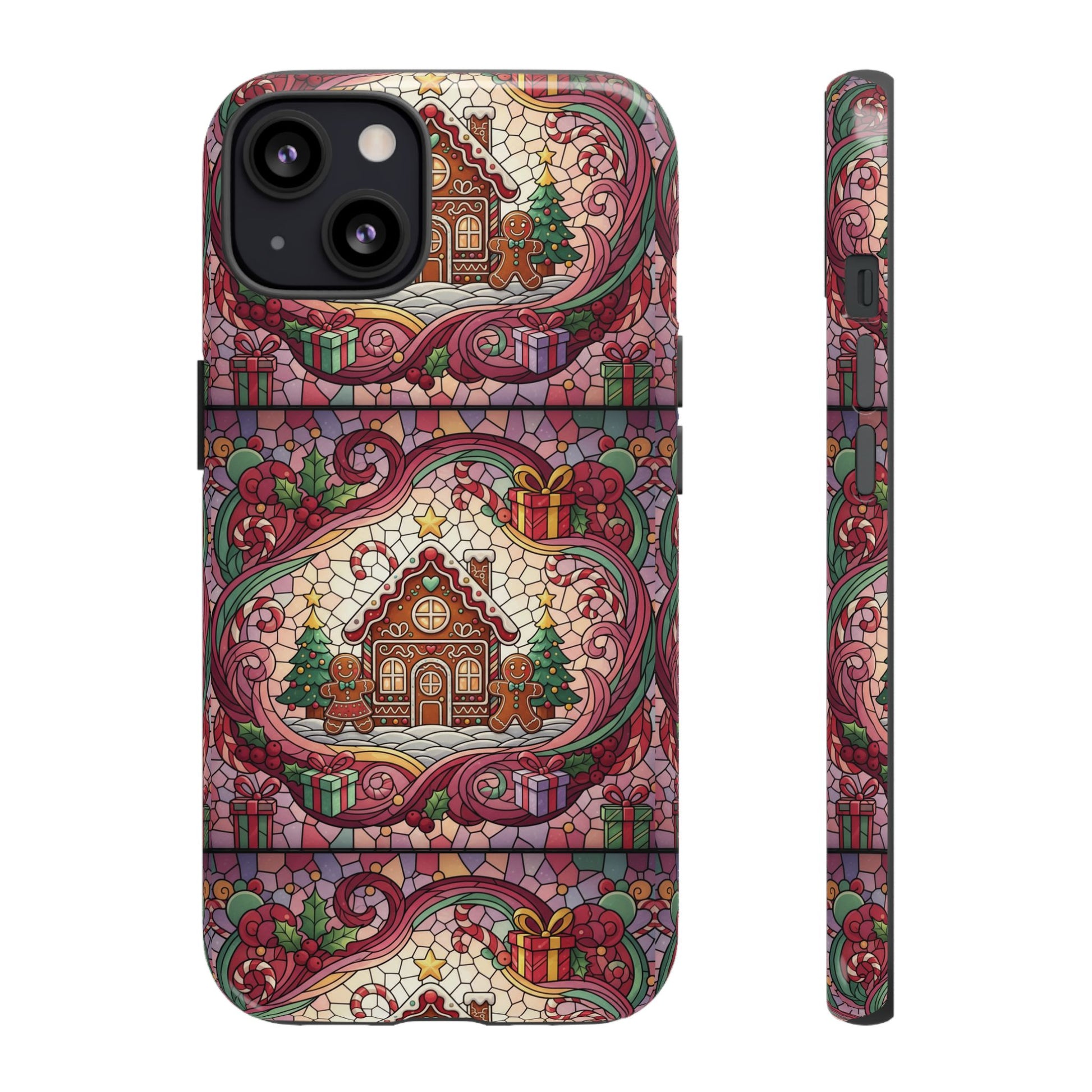 iPhone Case 17, 16  Gingerbread Stained Glass Tough Case Samsung perfect phone case