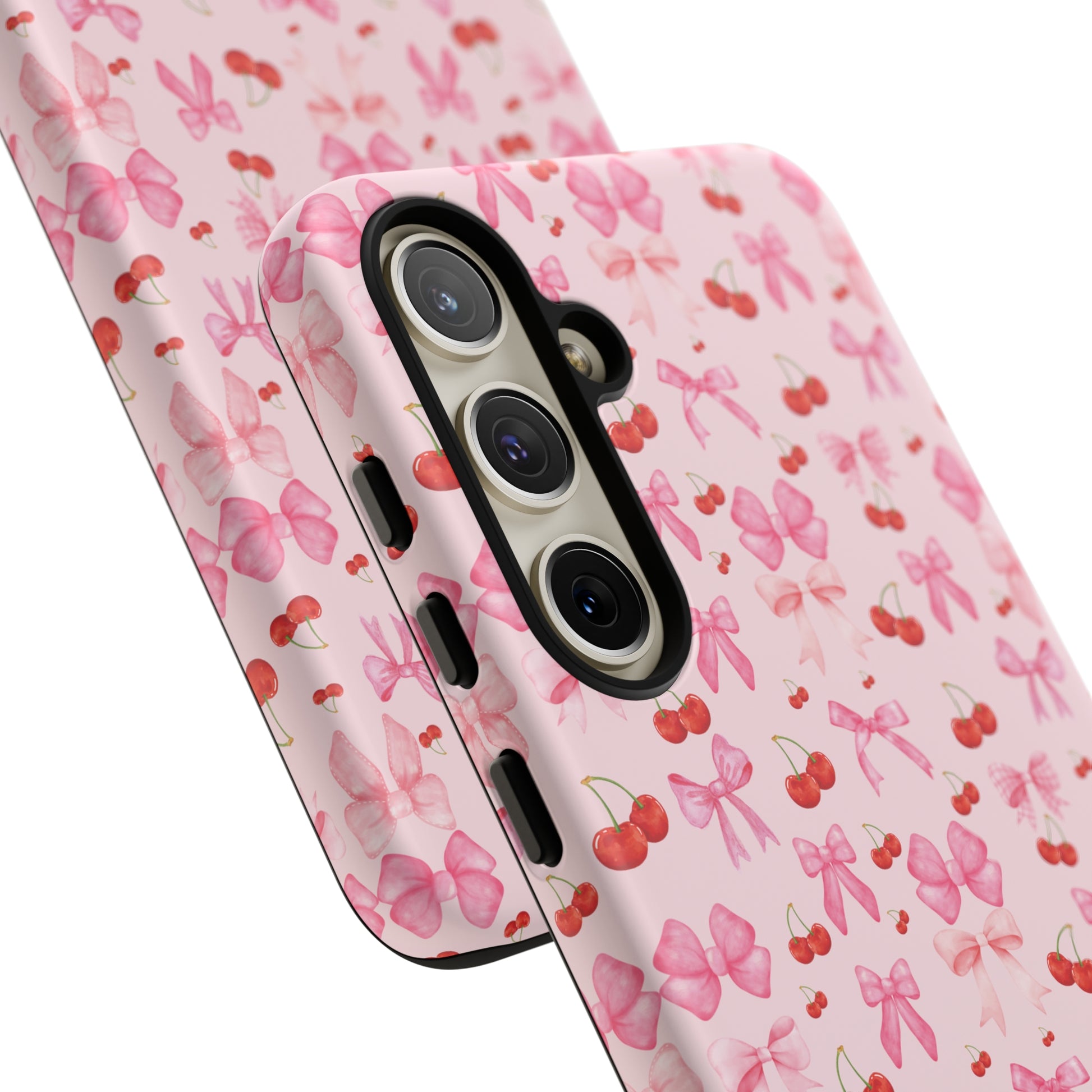Coquette phone case Cherry Coquette Ribbon Bow iPhone Case Fruity, Girly Gift for Her Phone 15, Samsung iPhone Samsung Gift for Her Case iPhone 15, Samsung iPhone Samsung Accessory Gift for Her.