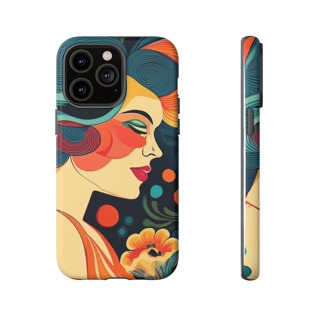 Coque de Téléphone Esthétique Années 50 Rétro Design d'Inspiration Vintage aux Couleurs Pastel Housse Style Mid-Century pour Modèles iPhone et Samsung Galaxy