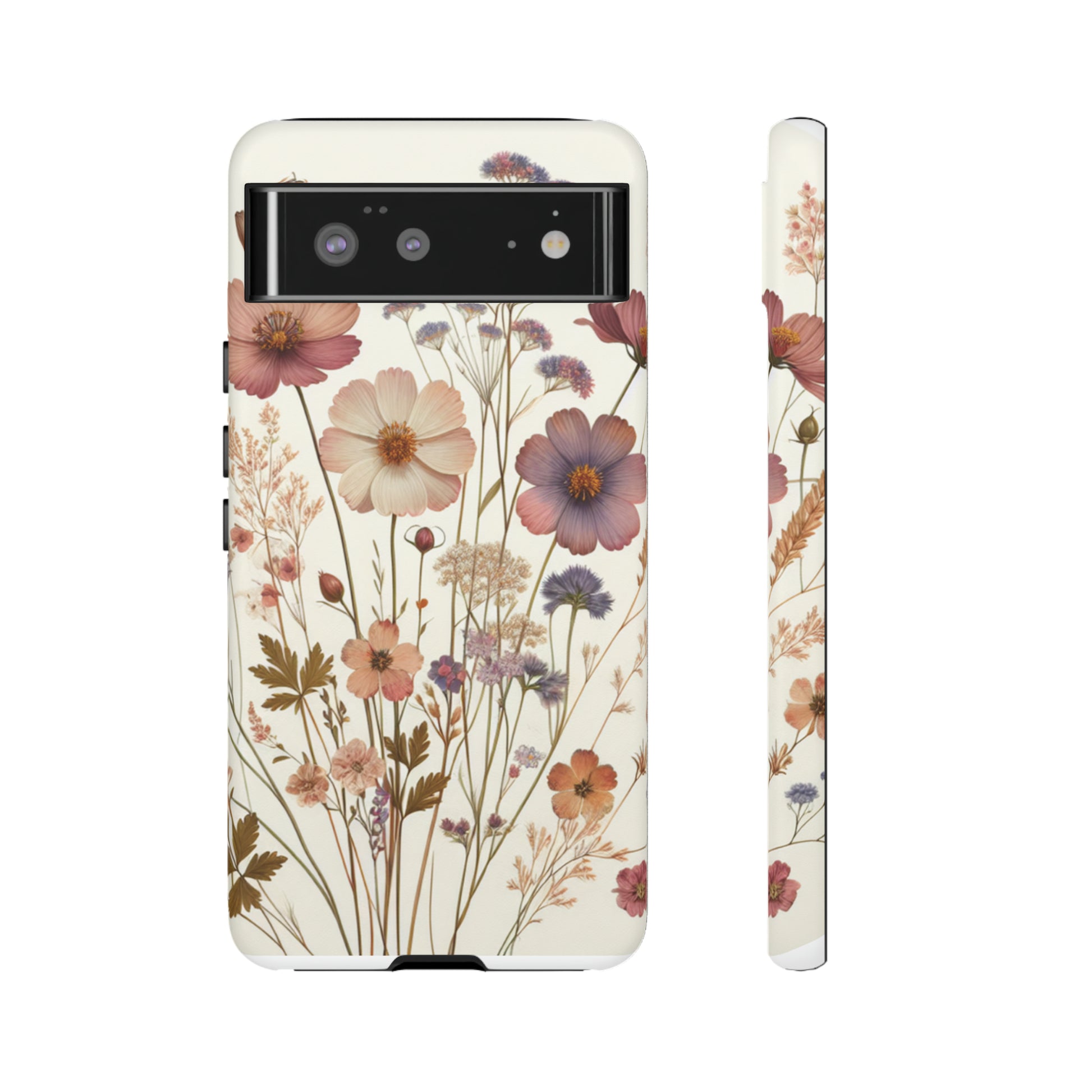 Wildflower Boho Luxury Phone Tough Case Floral Elegant Durable Stylish for Modern Devices iPhone 15, Samsung iPhone Samsung Accessory Gift for Her.