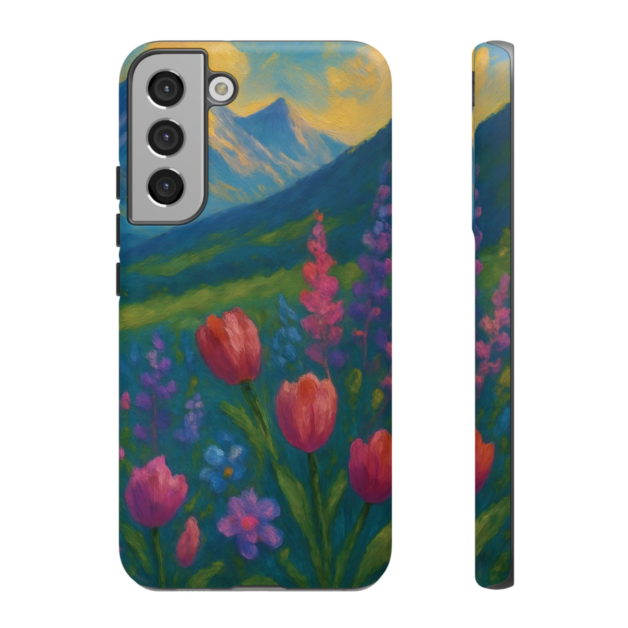 Mountains Wildflowers Phone Case | Vibrant Botanical Floral Design | Nature-Inspired Protective Cover for iPhone & Samsung | Trendy Aesthetic Gift Idea