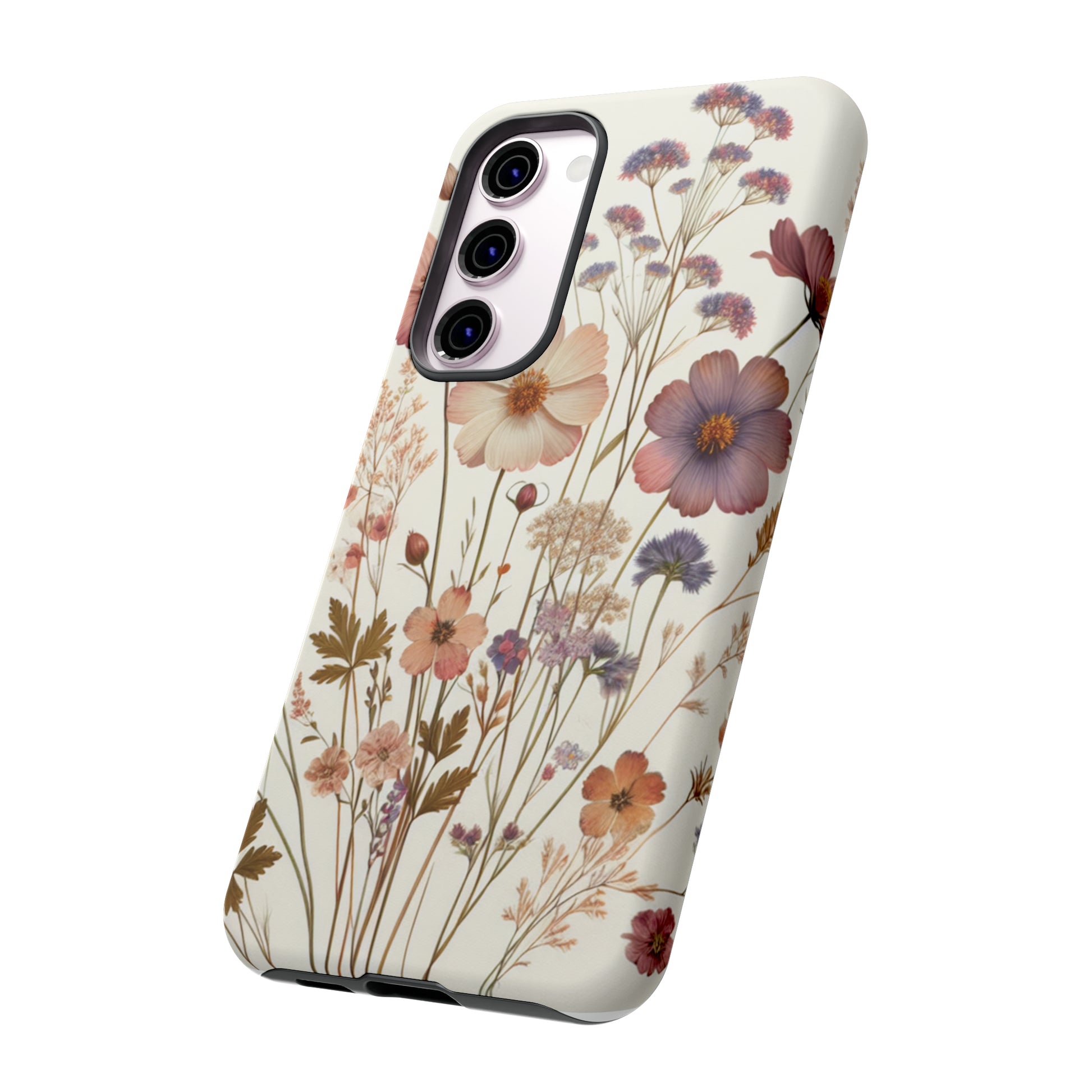 Wildflower Boho Luxury Phone Tough Case Floral Elegant Durable Stylish for Modern Devices iPhone 15, Samsung iPhone Samsung Accessory Gift for Her.