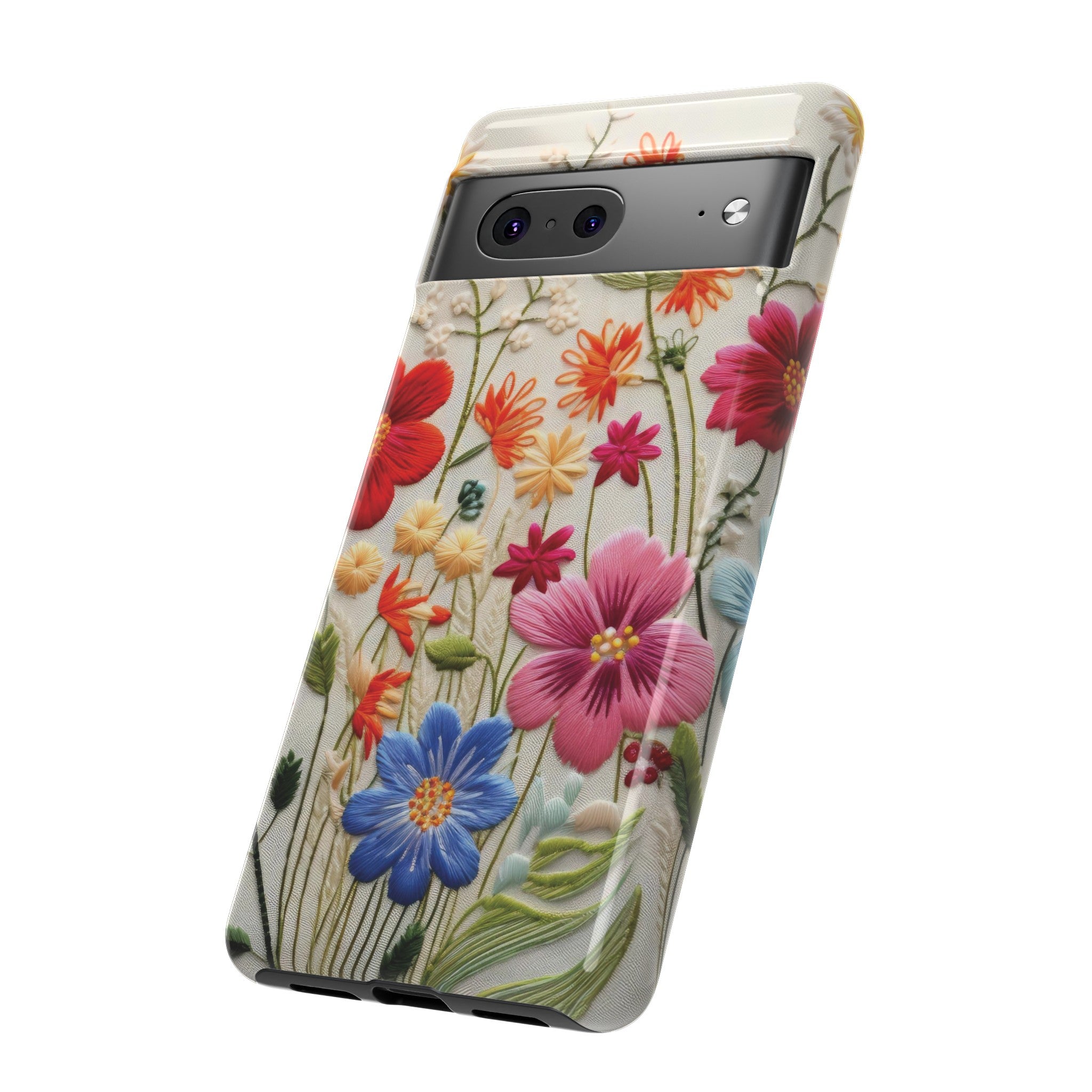 3D Floral Phone Case Elegant Faux Flower Durable for iPhone Samsung Smartphone iPhone 15, 14, 13 Samsung Gift for Mom