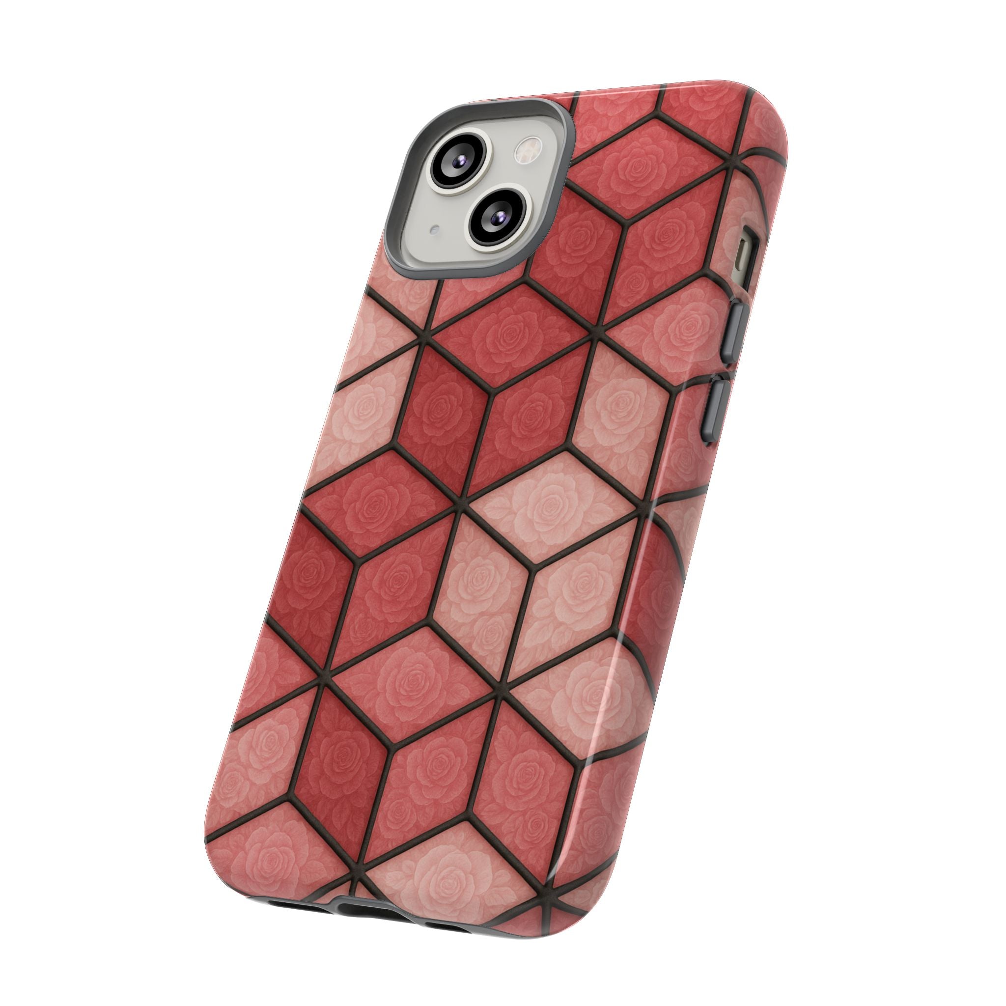 Geometric Stained Glass Illusion Phone Case Colorful Abstract Art, Aesthetic Protective Cover for iPhone, Samsung & Google, Unique Gift Idea Mom