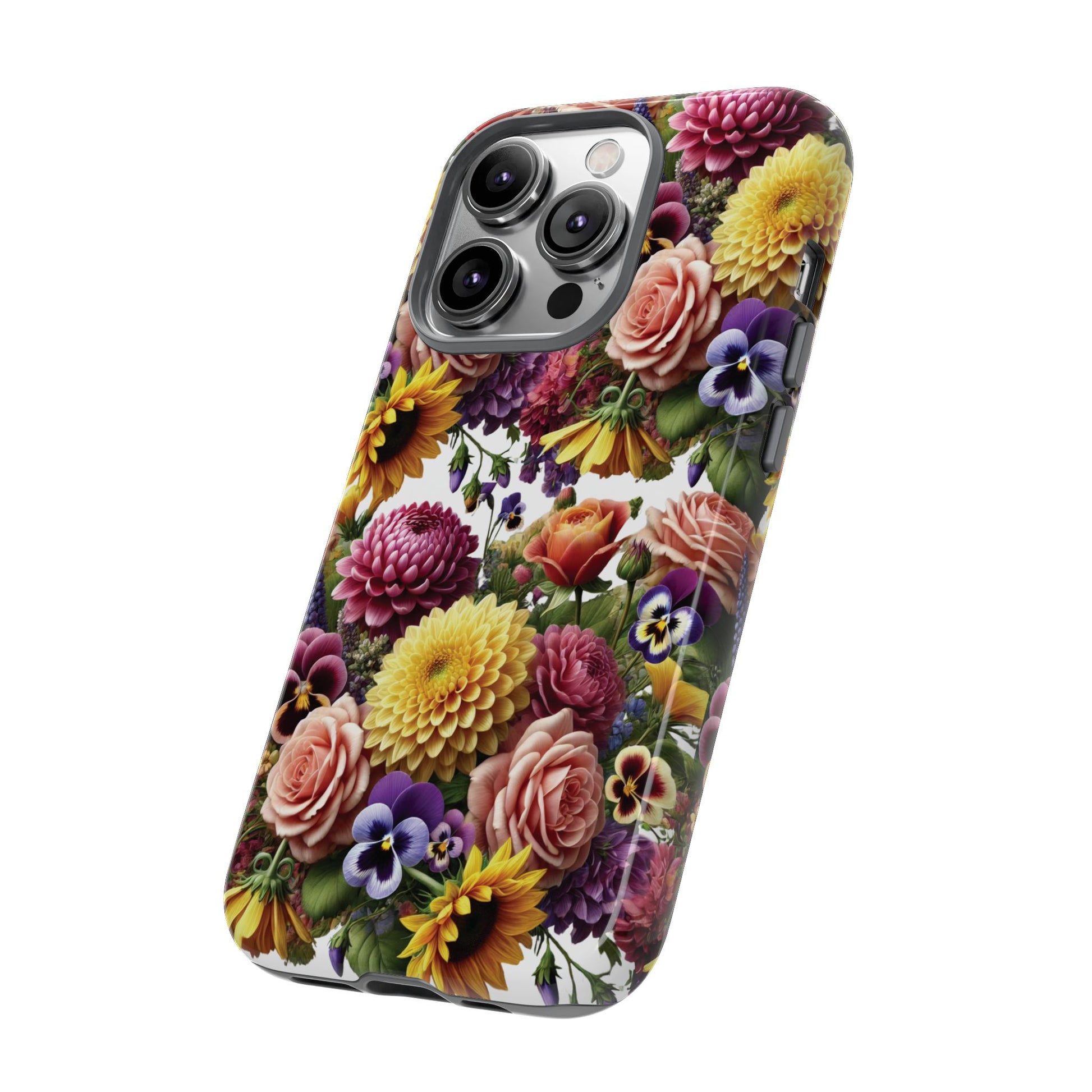 Floral Fall Phone Case for iPhone 16 15 14 13 12  21 23 Samsung, and Pixel | Stylish Protective Cover Gift for Her Perfect for Floral Lover