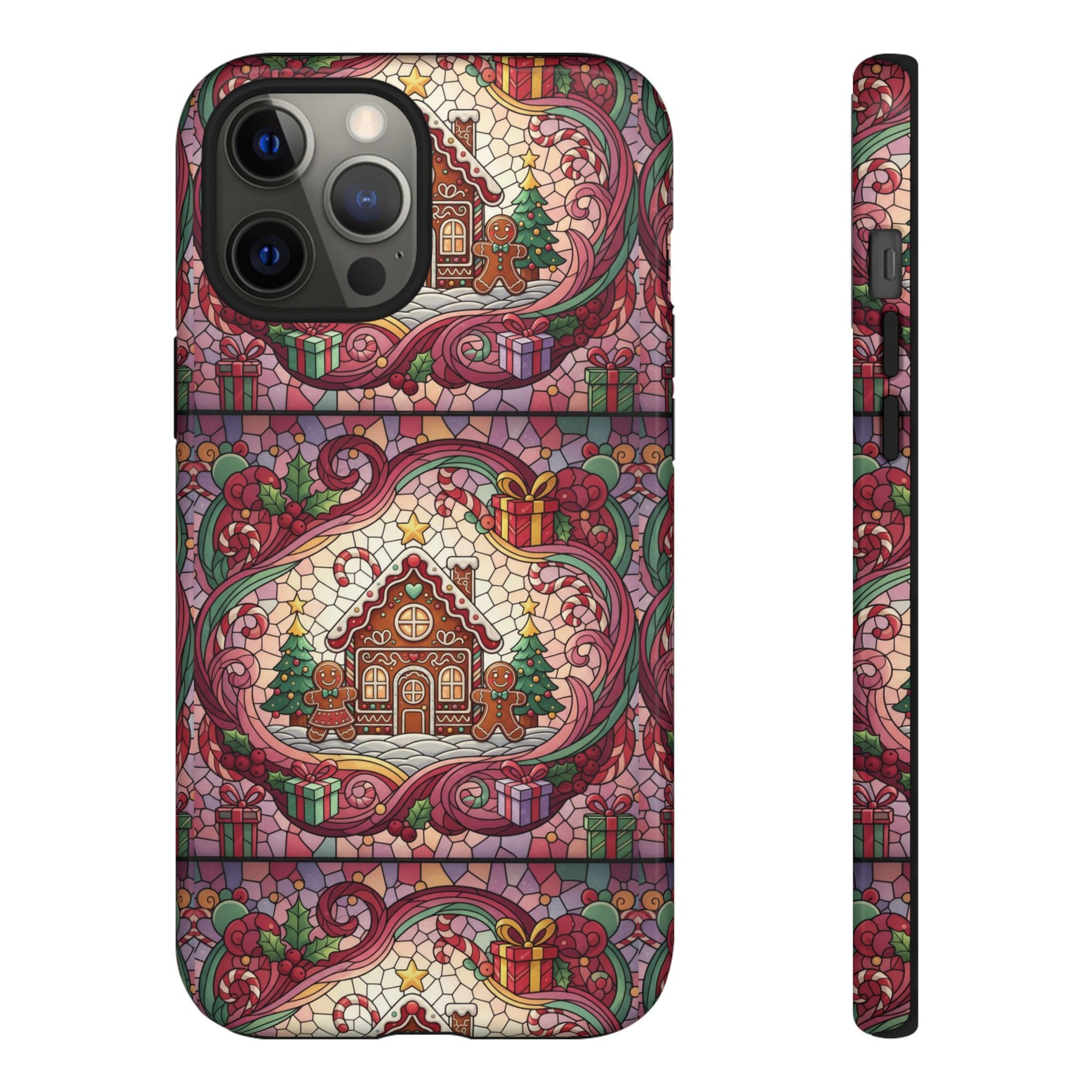 iPhone Case 17, 16  Gingerbread Stained Glass Tough Case Samsung perfect phone case