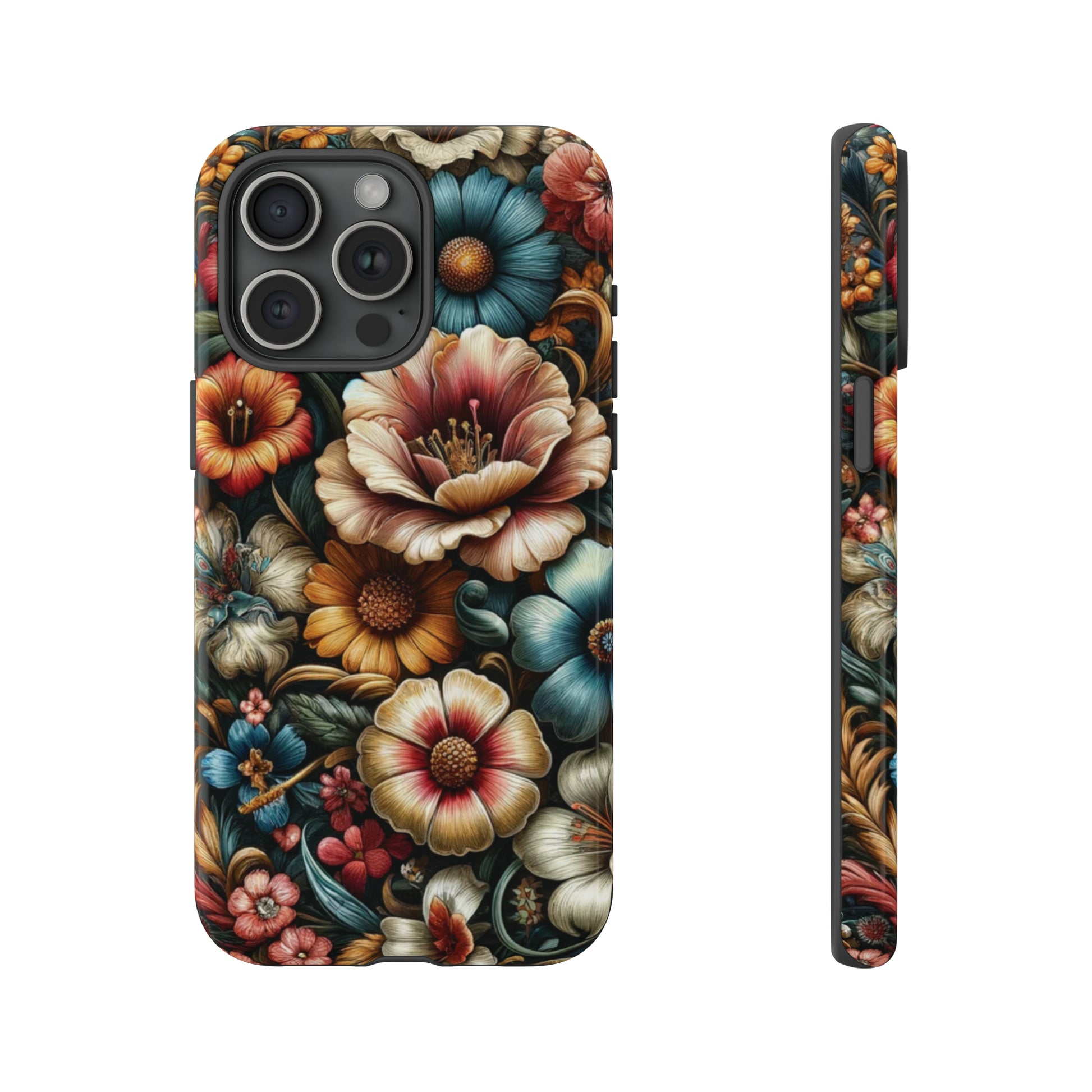 Pastel Floral Design Luxury Phone Tough Case Floral Elegant Durable Stylish for Modern Devices iPhone 15, Samsung iPhone Samsung Accessory Gift for Her.