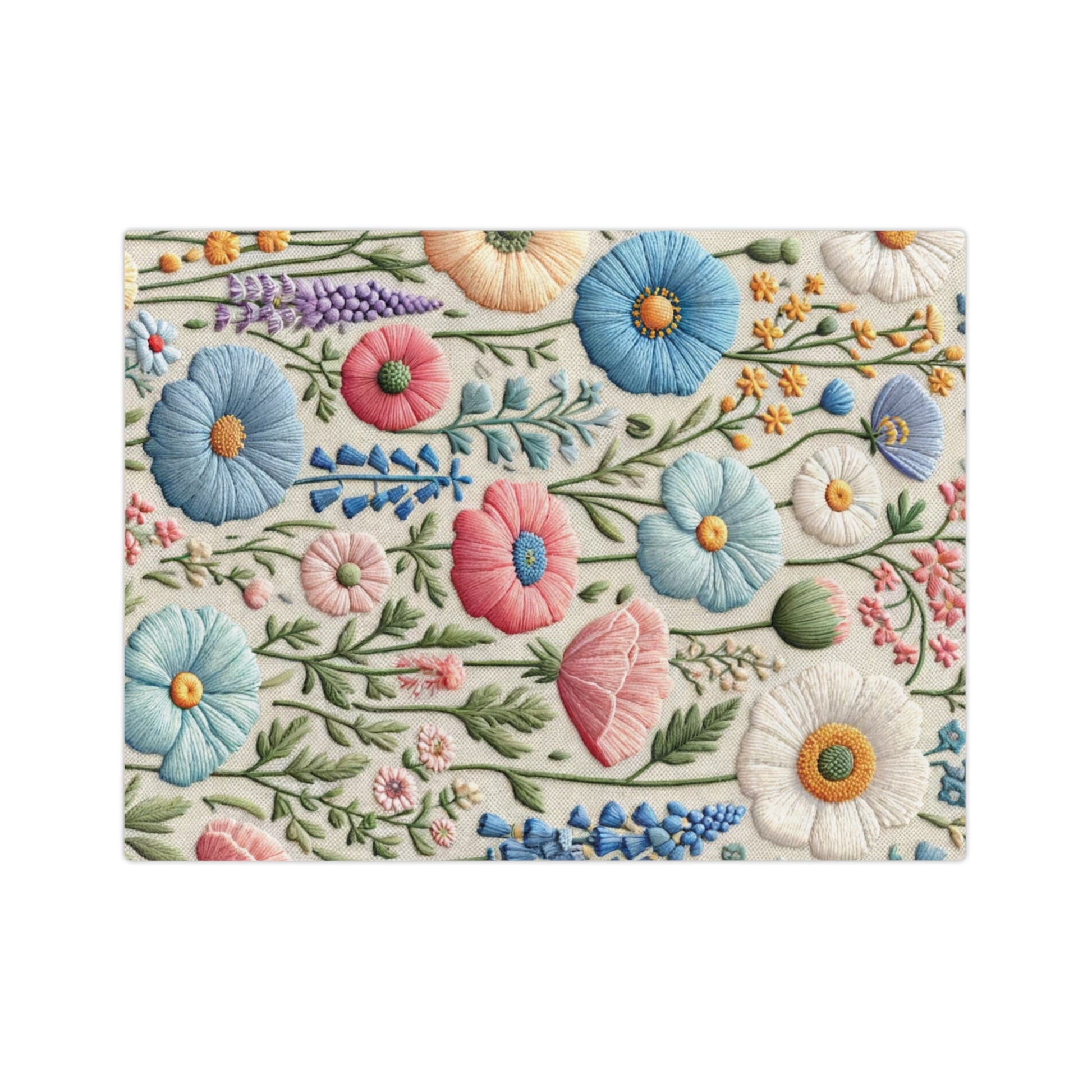 Boho Pastel Wildflower Minky Blanket  in Luxurious 100% Polyester Cozy Comfort Throw Ultra-Soft Microfiber Comfort Blanket, Perfect for Snuggling Decor, Cozy All-Season Warmth, Comfort Housewarming Gift Throw.