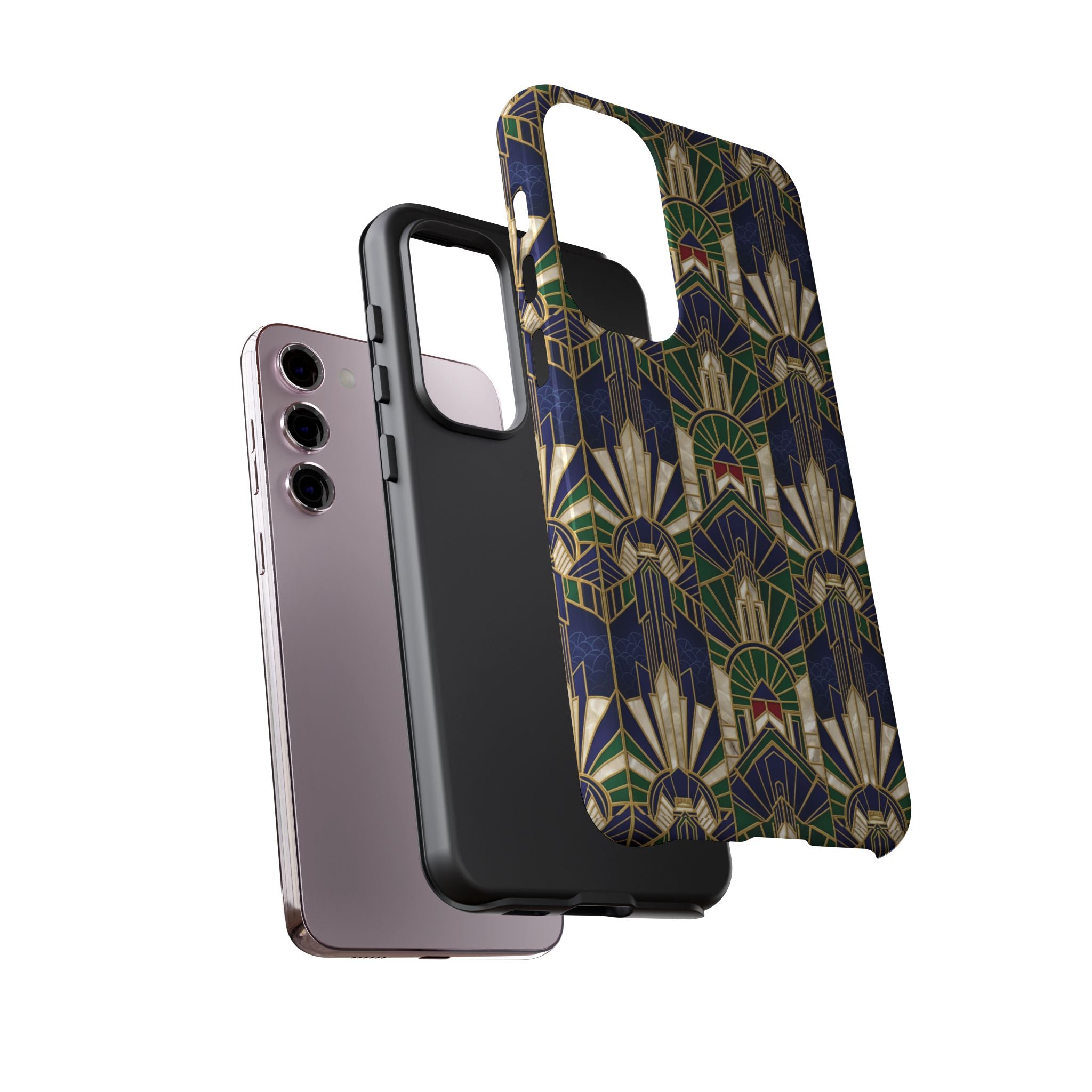 Navy & Gold Art Deco Phone Case — Imperial Art Deco Tough Case