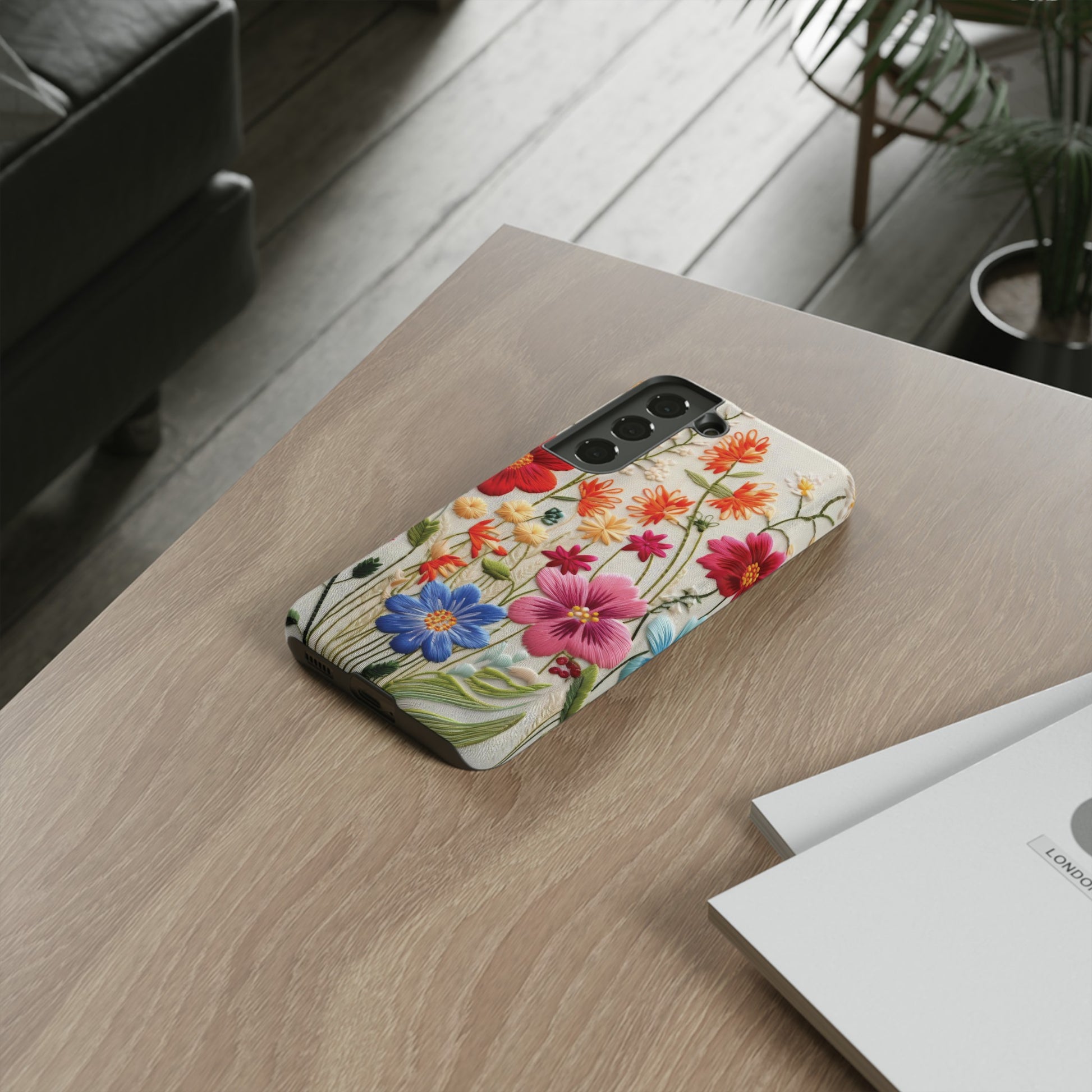 3D Floral Phone Case Elegant Faux Flower Durable for iPhone Samsung Smartphone iPhone 15, 14, 13 Samsung Gift for Mom