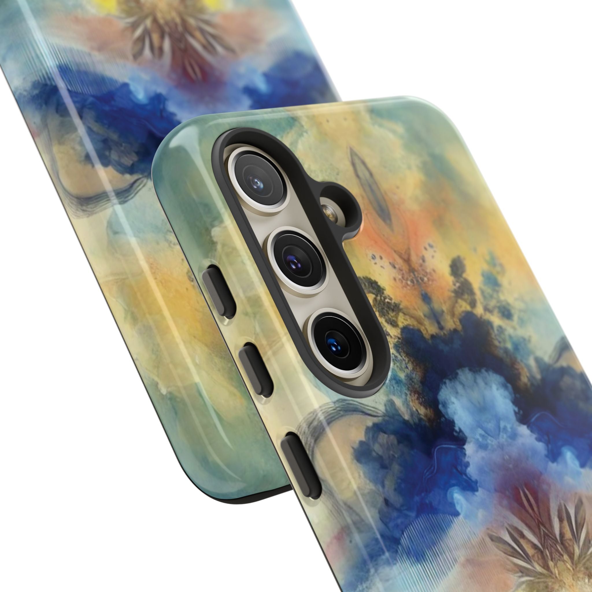 Coque de téléphone abstraite aquarelle moderne compatible avec iPhone, Samsung et plus – Protection élégante et durable avec un design artistique éclatant, cadeau parfait pour elle