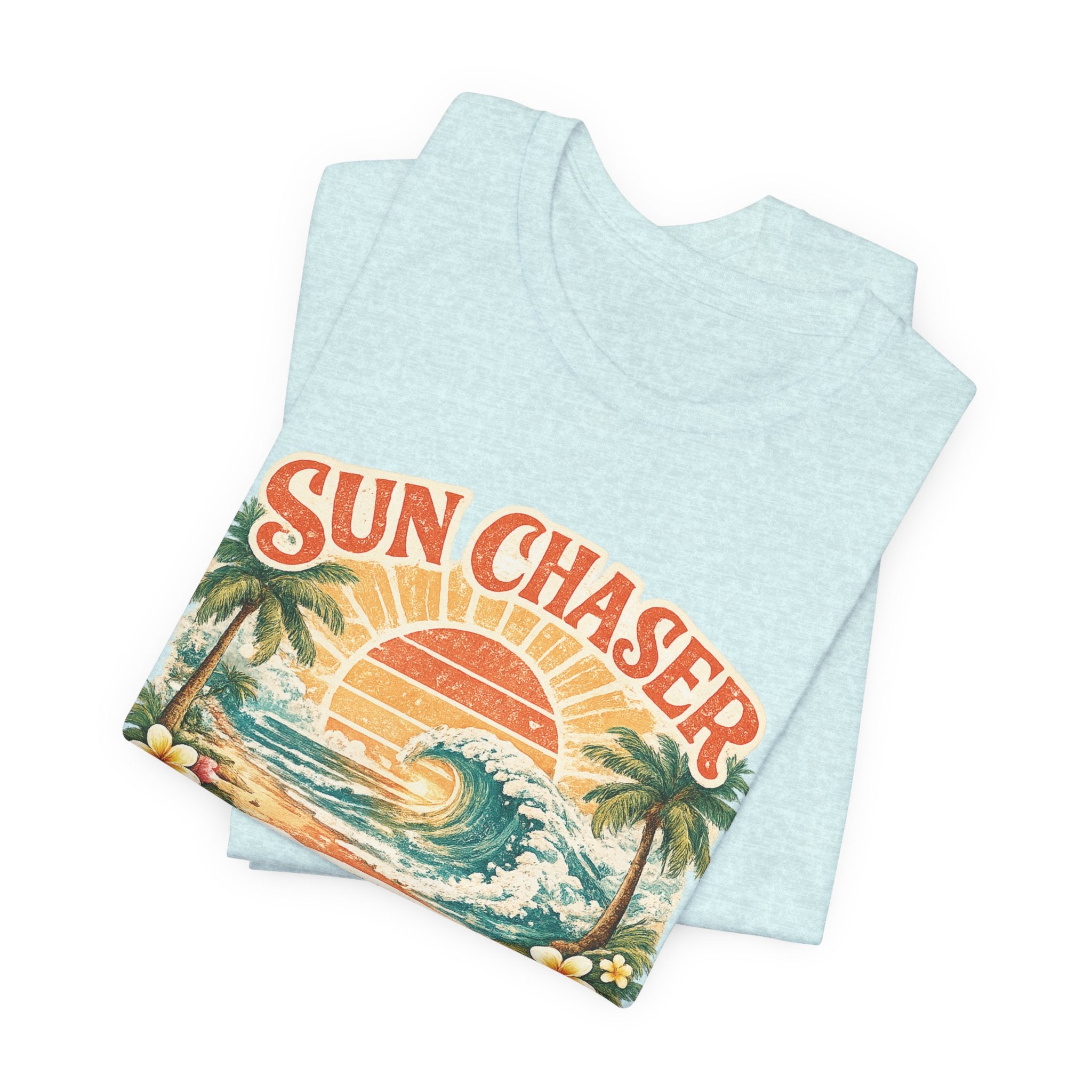 Sun Chaser T-Shirt — Retro Sunrise Graphic Tee Gift Fun