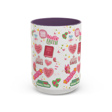 Start Your Day with Faith | Christian Mug with Bible Verse | Inspirational Gift for Christians | 11oz and 15oz Ceramic Coffee Mug Cozy Spring Mornings
