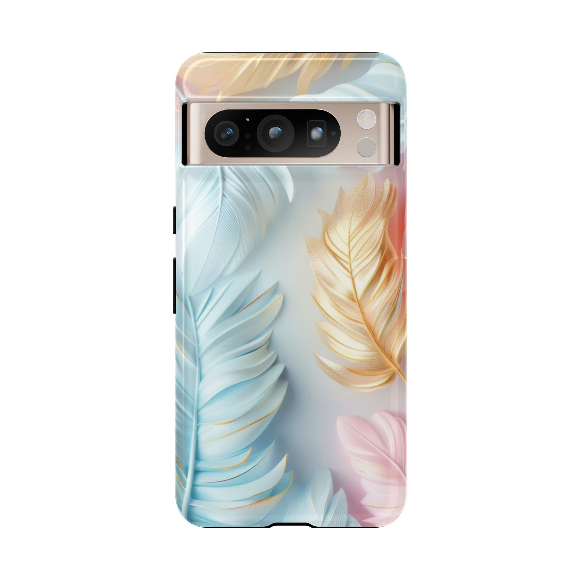 Pastel Feathers Protective Phone Case Gift for Her Phone 15, Samsung iPhone Samsung Gift for Her Case iPhone 15, Samsung iPhone Samsung Accessory Gift for Her