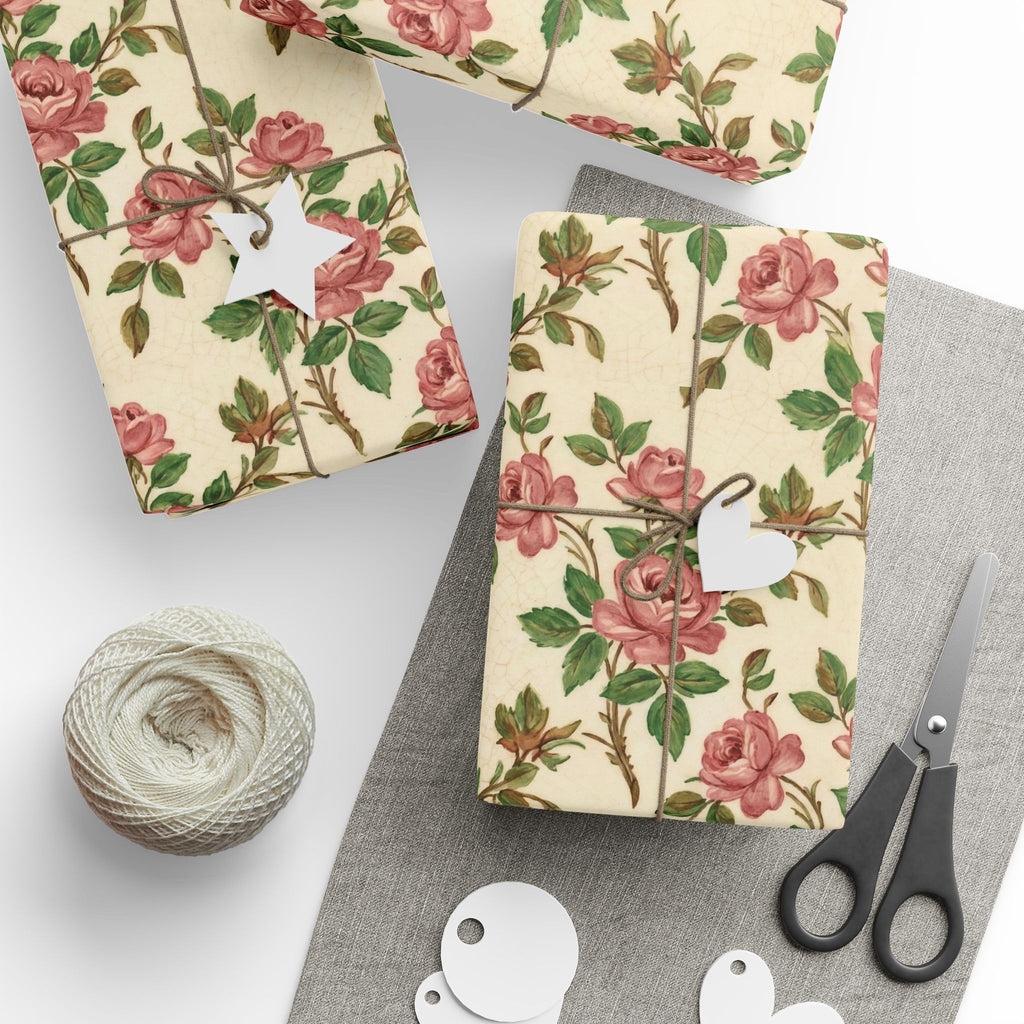 Franciscan Roses Gift Wrap | Vintage Floral Wrapping Paper for Gifts