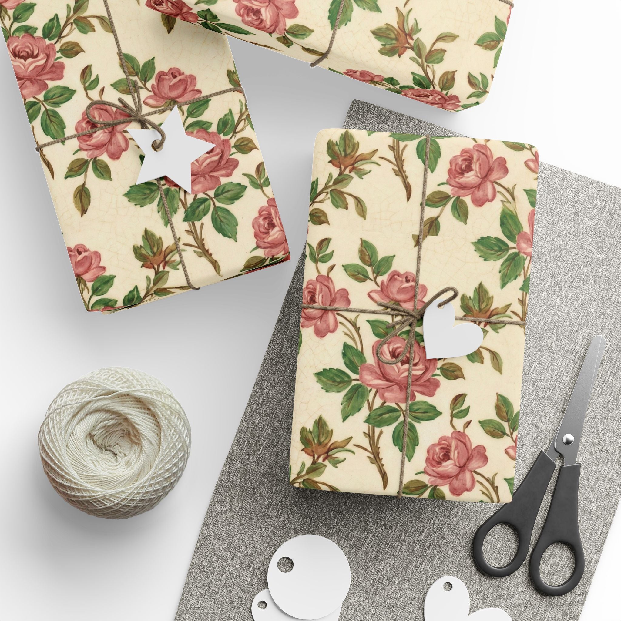 Franciscan Roses Gift Wrap | Vintage Floral Wrapping Paper for Gifts