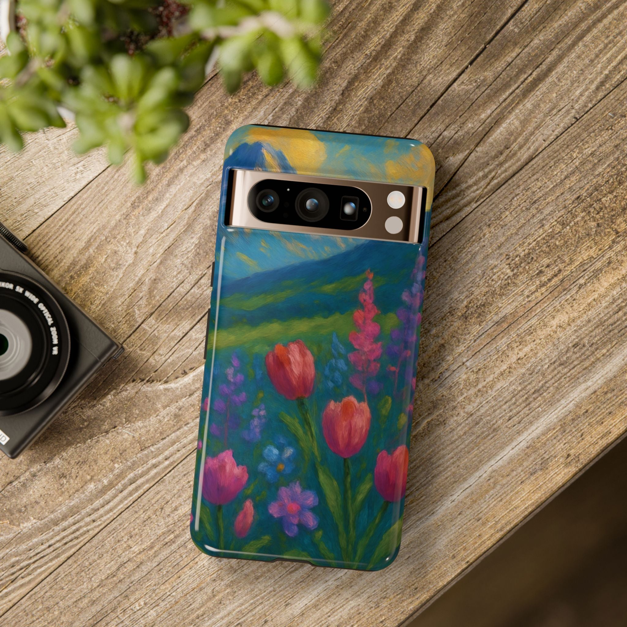 Mountains Wildflowers Phone Case | Vibrant Botanical Floral Design | Nature-Inspired Protective Cover for iPhone & Samsung | Trendy Aesthetic Gift Idea