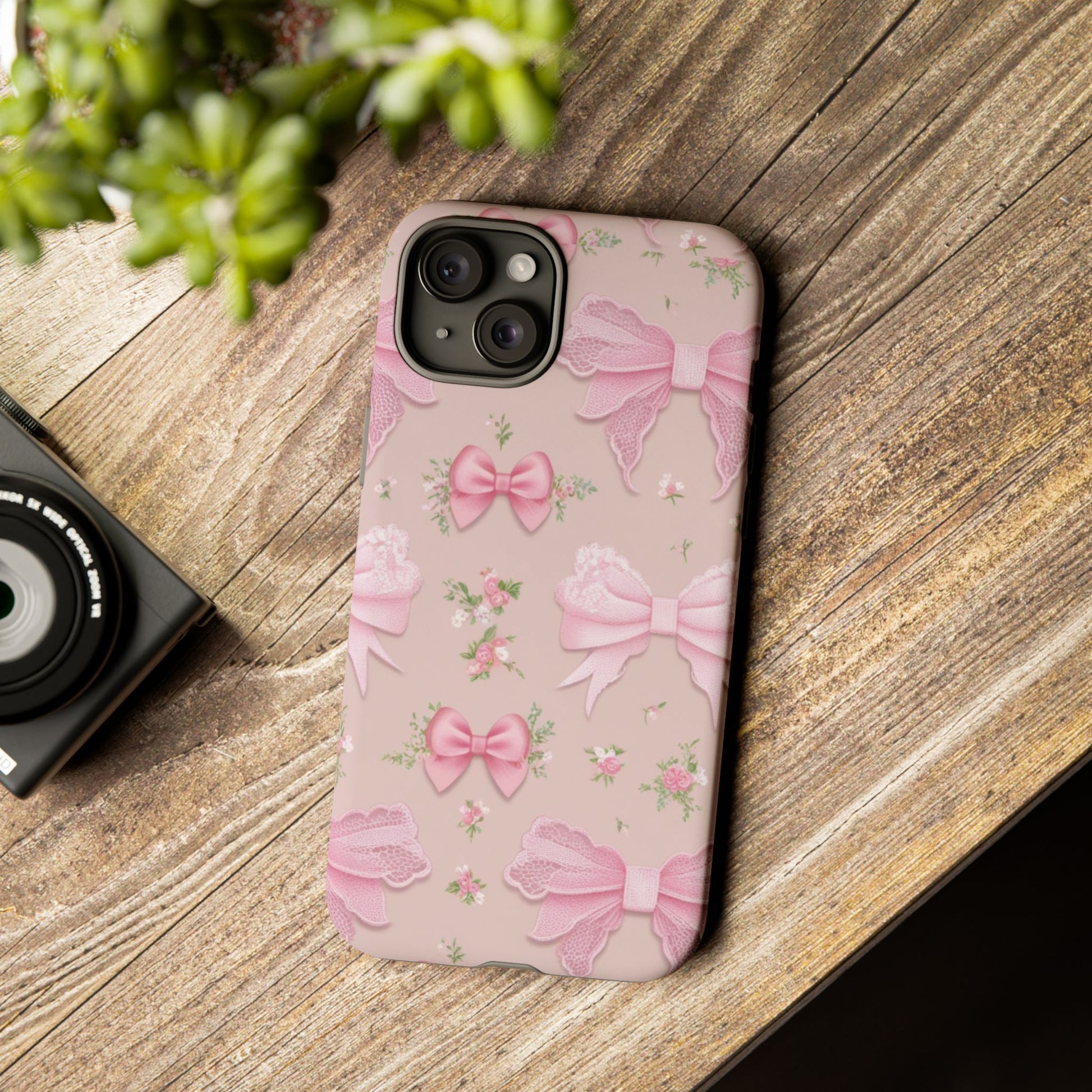 Luxury Pink Bow Phone Case – Cute & Protective Cover for iPhone & Samsung Gift for Her