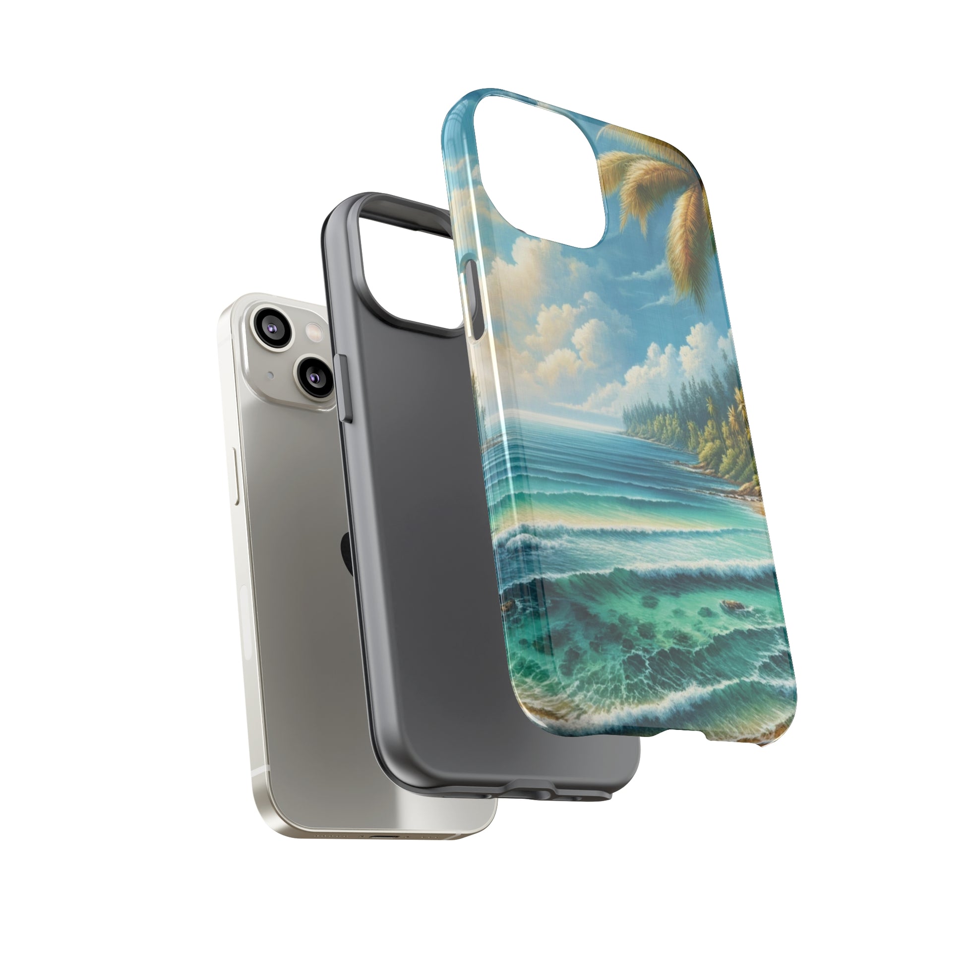 Coastal Serenity Ocean Beach View Protective Phone Case Gift for Her Phone 15, Samsung iPhone Samsung Gift for Her Case iPhone 15, Samsung iPhone Samsung Accessory Gift for Her.
