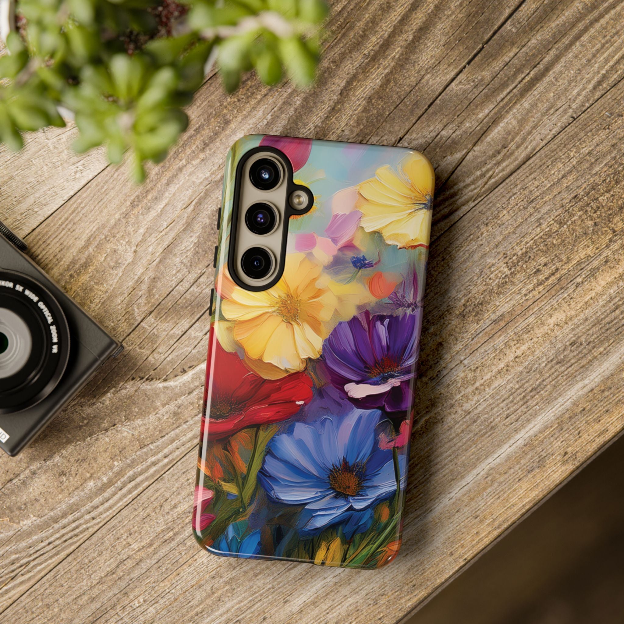 Bold Wildflower Phone Case Bright Hand-Painted Floral Art Vibrant Botanical Design for iPhone & Samsung | Trendy Nature Lover Gift Phone  Galaxy