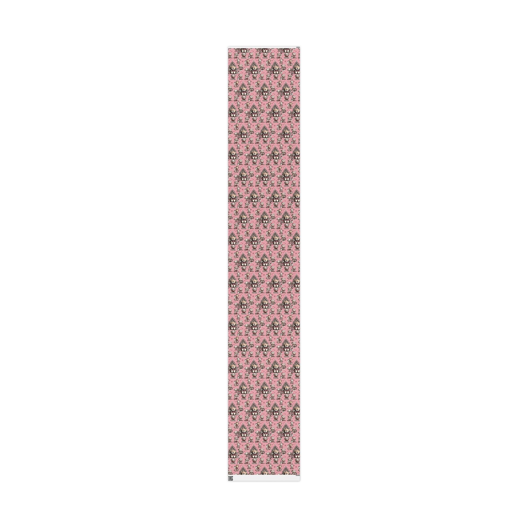 Whimsical Pink Teddy Bear Wrapping Paper Cute Holiday Gift Wrap for Sweet  Cozy Presents