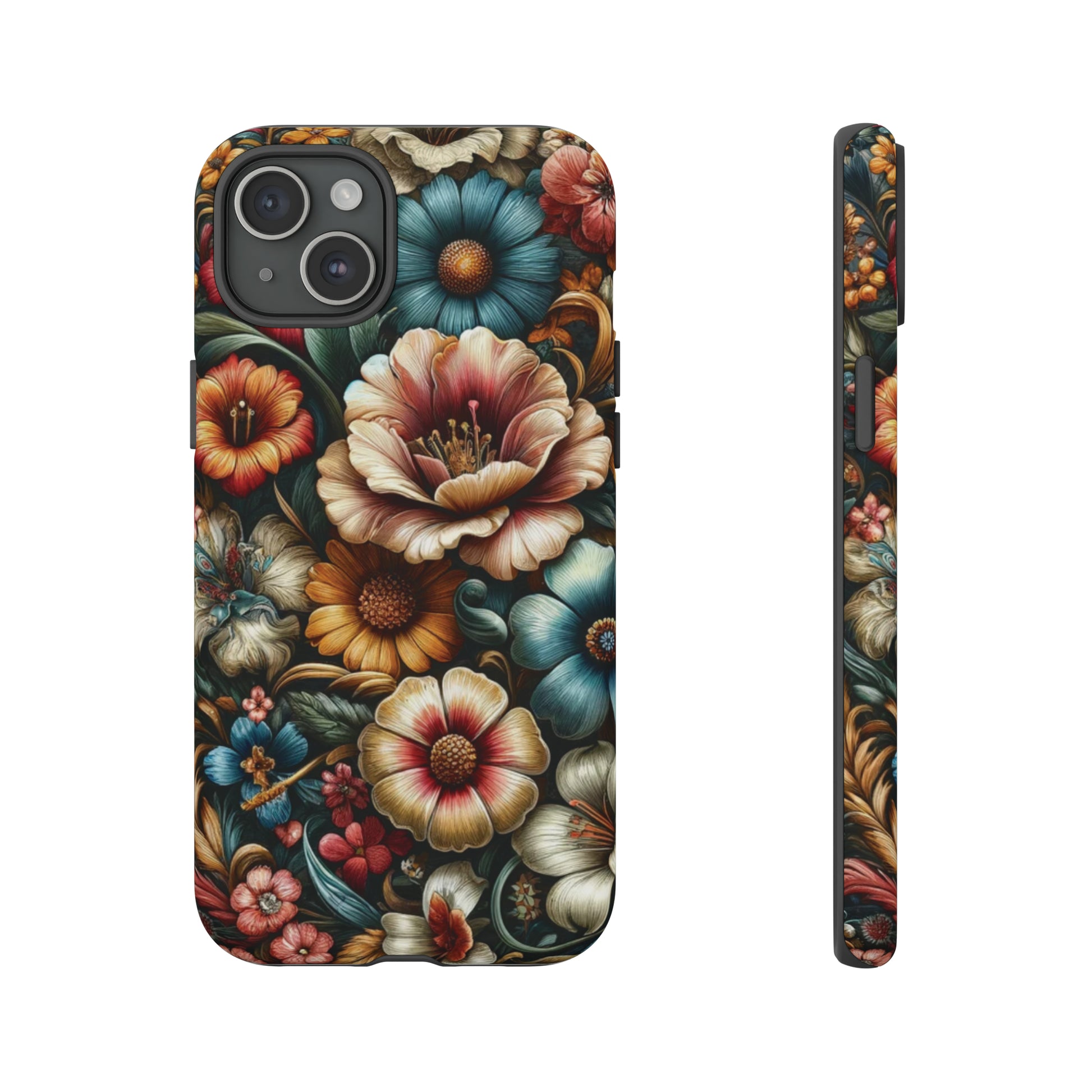 Pastel Floral Design Luxury Phone Tough Case Floral Elegant Durable Stylish for Modern Devices iPhone 15, Samsung iPhone Samsung Accessory Gift for Her.