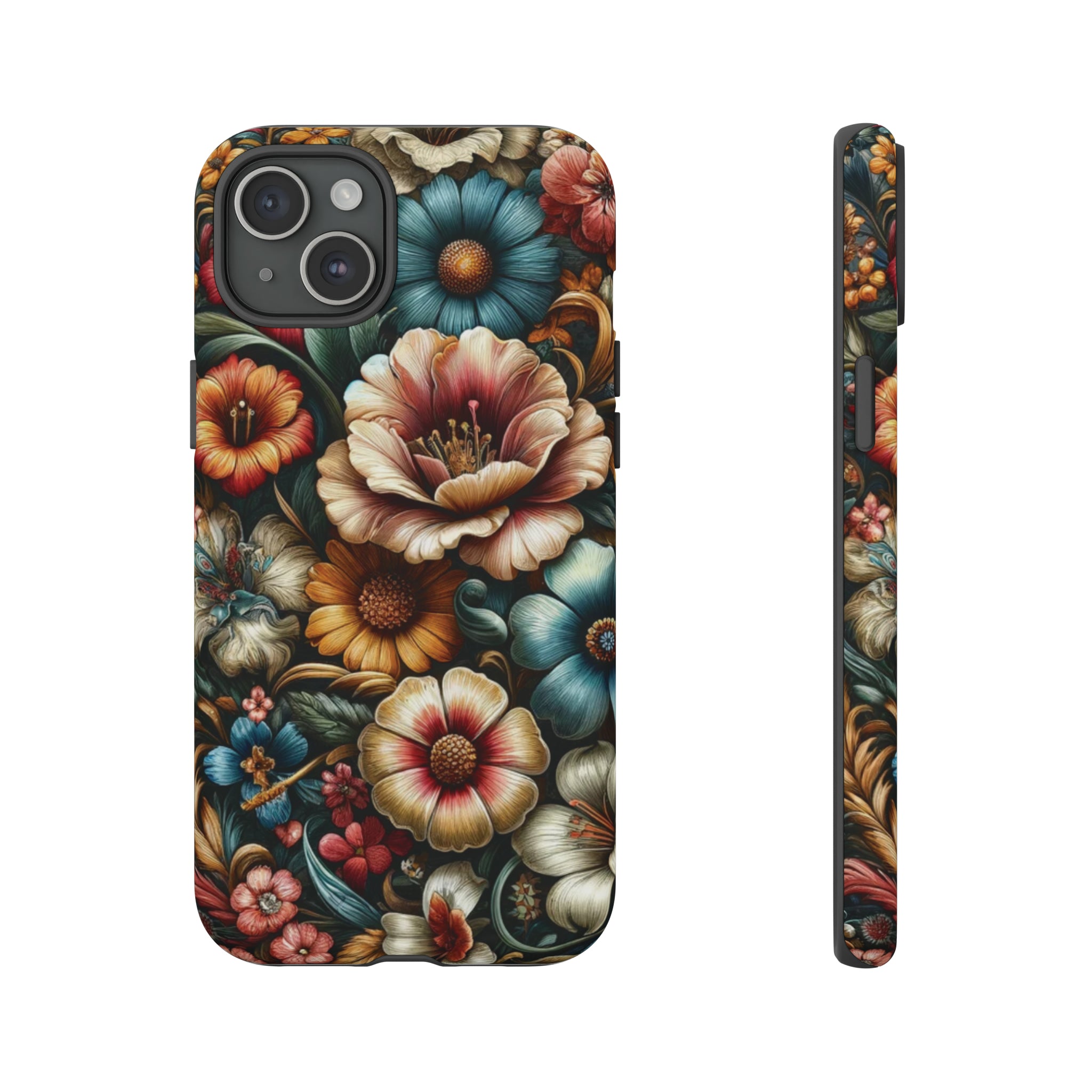 Pastel Floral Design Luxury Phone Tough Case Floral Elegant Durable Stylish for Modern Devices iPhone 15, Samsung iPhone Samsung Accessory Gift for Her.