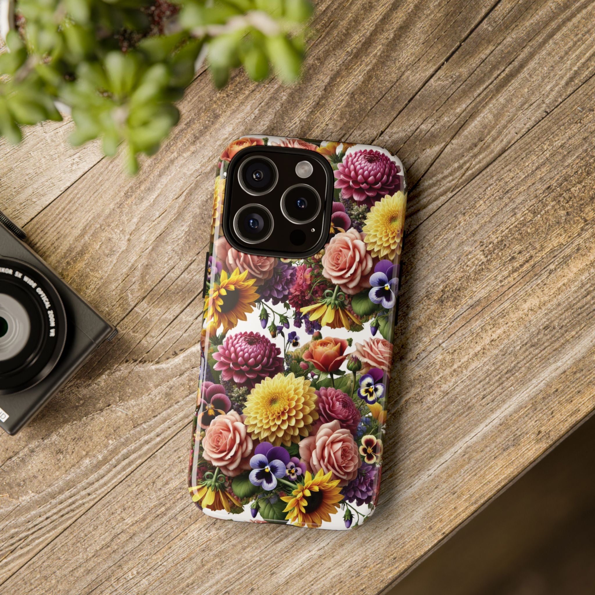Floral Fall Phone Case for iPhone 16 15 14 13 12  21 23 Samsung, and Pixel | Stylish Protective Cover Gift for Her Perfect for Floral Lover