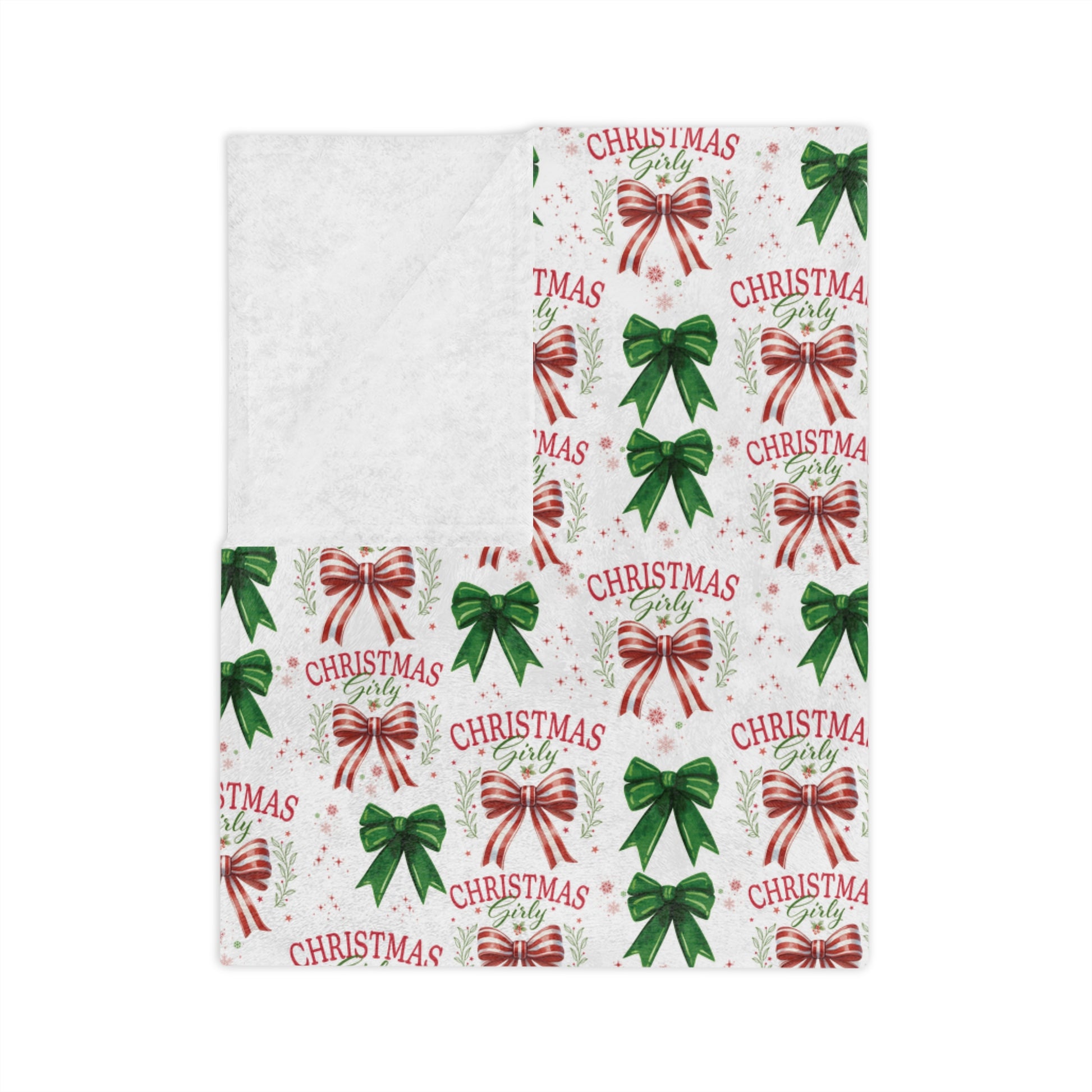 Girly Christmas Coquette Bows Minky Cozy Blanket Throw - Ultra Soft & Warm Bedding, Perfect for Home, Couch, or Bed | Best Gift for All Seasons Plush Microfiber for Maximum Comfort Blanket, Perfect for Snuggling Decor, Housewarming Gift Throw - MRSBYVALLE
