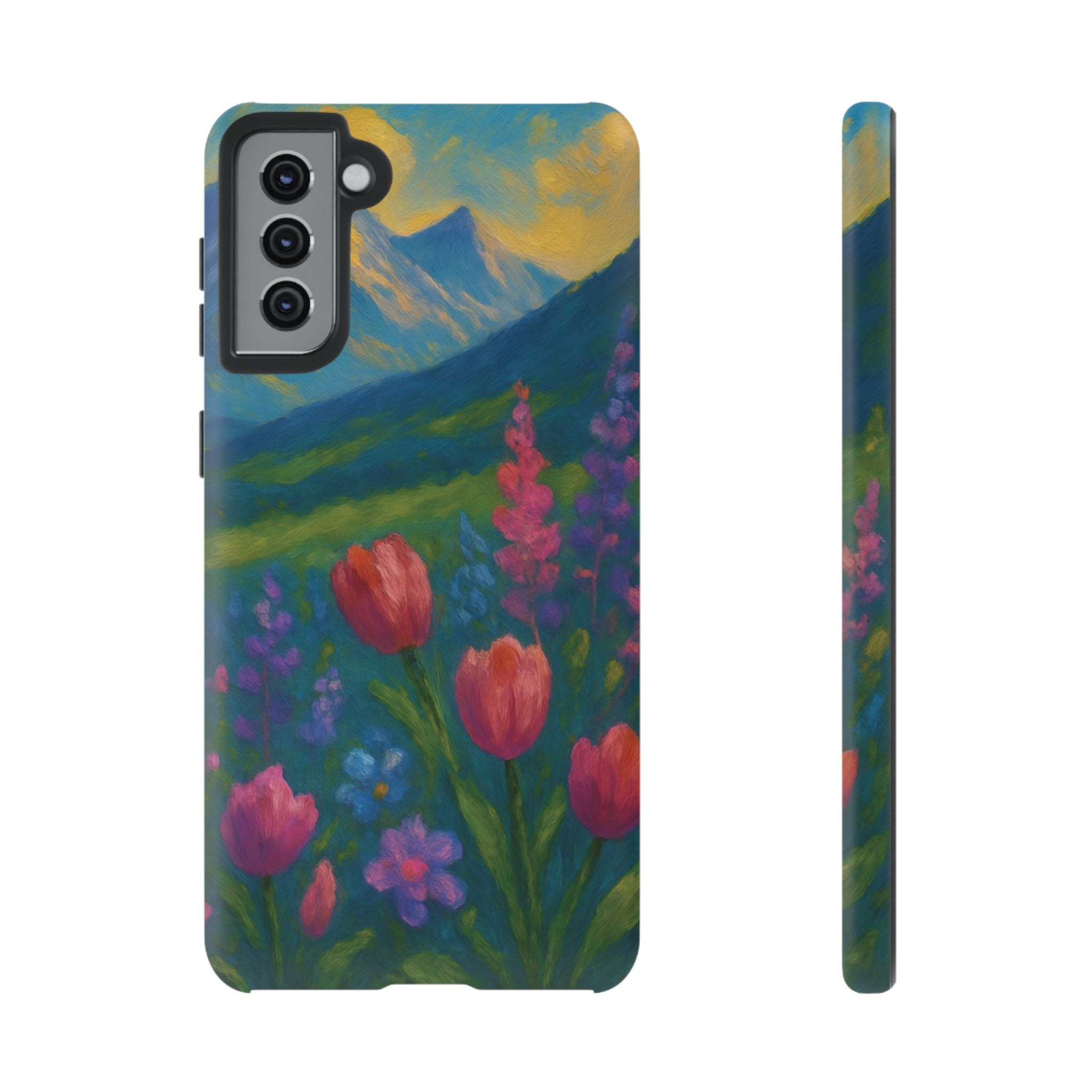 Mountains Wildflowers Phone Case | Vibrant Botanical Floral Design | Nature-Inspired Protective Cover for iPhone & Samsung | Trendy Aesthetic Gift Idea
