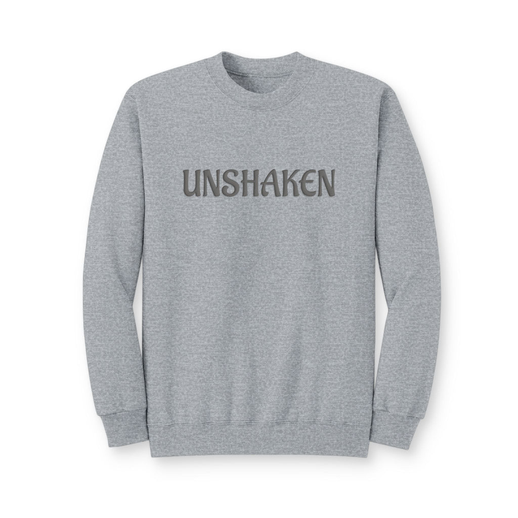 Unshaken Crewneck Sweatshirt - Minimal Inspirational Graphic Sweatshirt