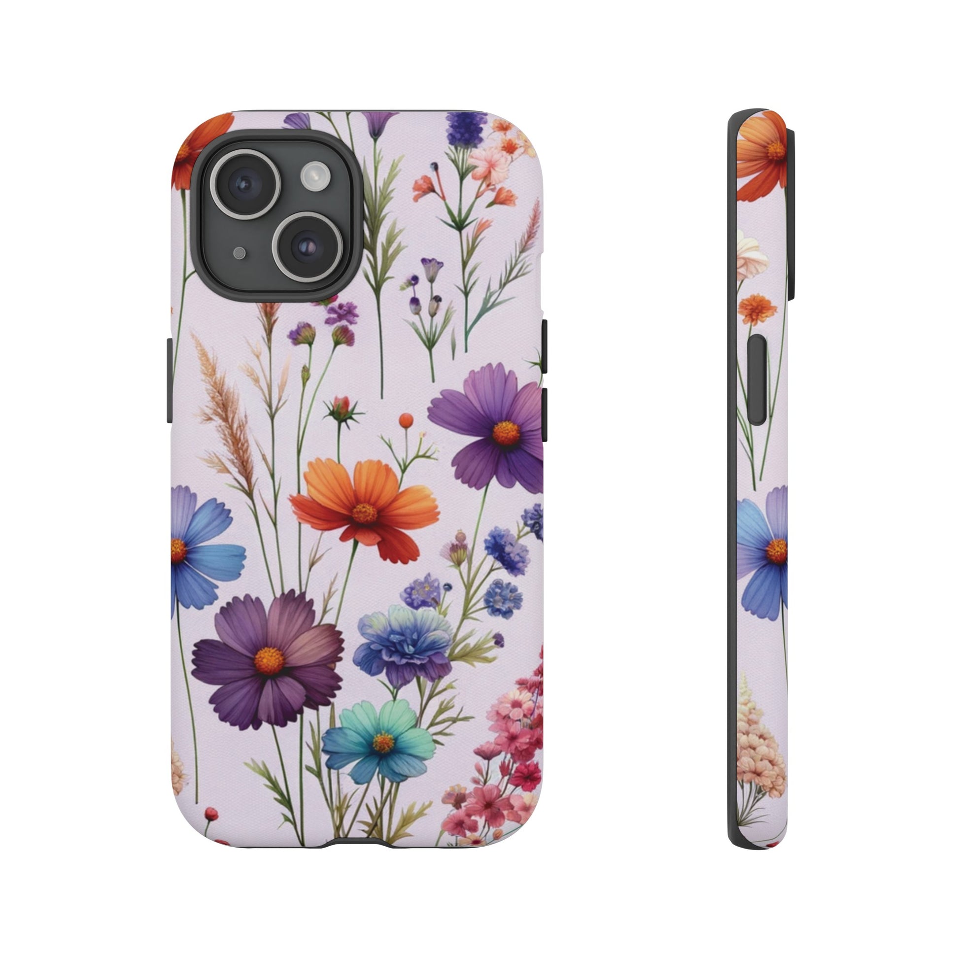 Lavender Wildflowers Protective Phone Case Gift for Her Phone 15, Samsung iPhone Samsung Gift for Her Case iPhone 15, Samsung iPhone Samsung Accessory Gift for Her.