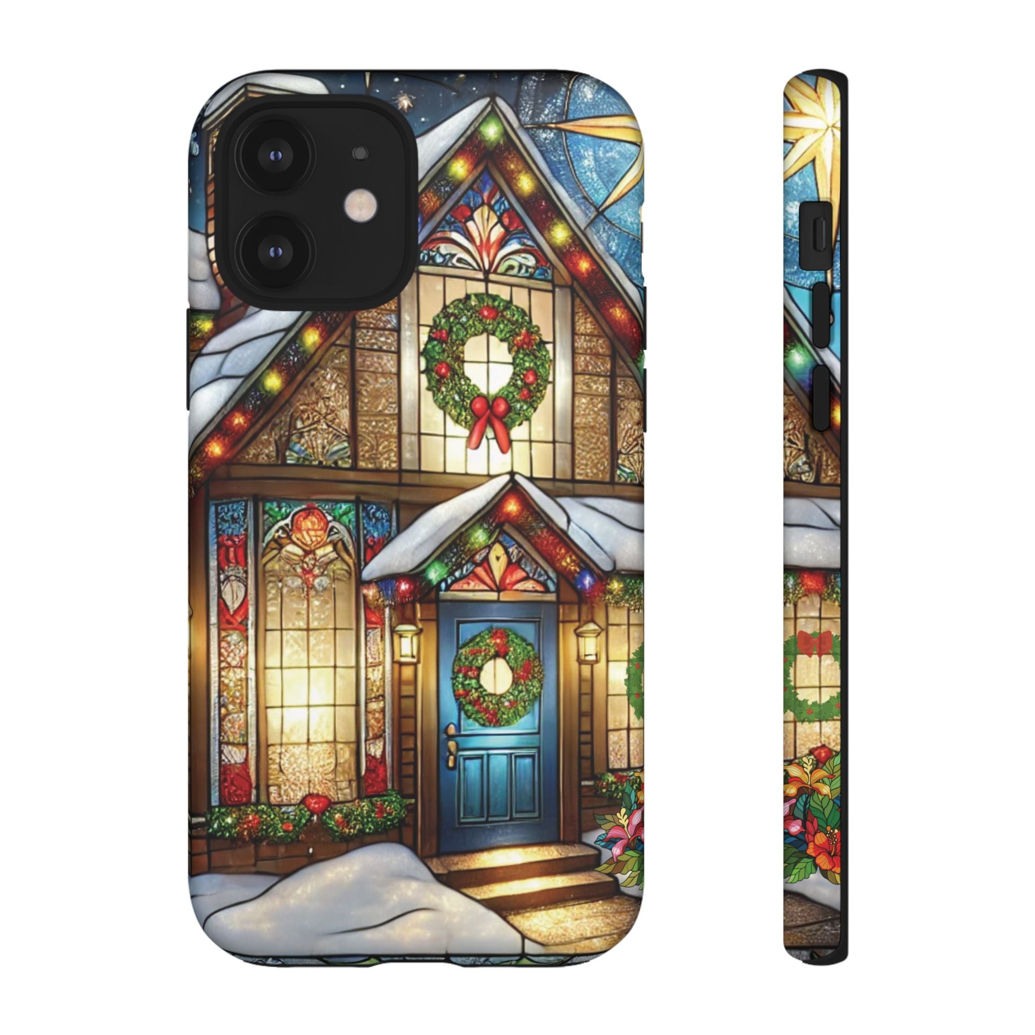 Phone Case - Stain Glass Christmas Unique Holiday Protection Gift for Her