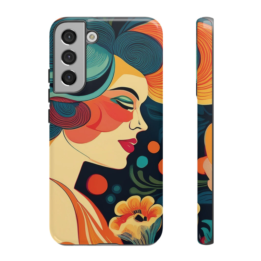 Coque de Téléphone Esthétique Années 50 Rétro Design d'Inspiration Vintage aux Couleurs Pastel Housse Style Mid-Century pour Modèles iPhone et Samsung Galaxy