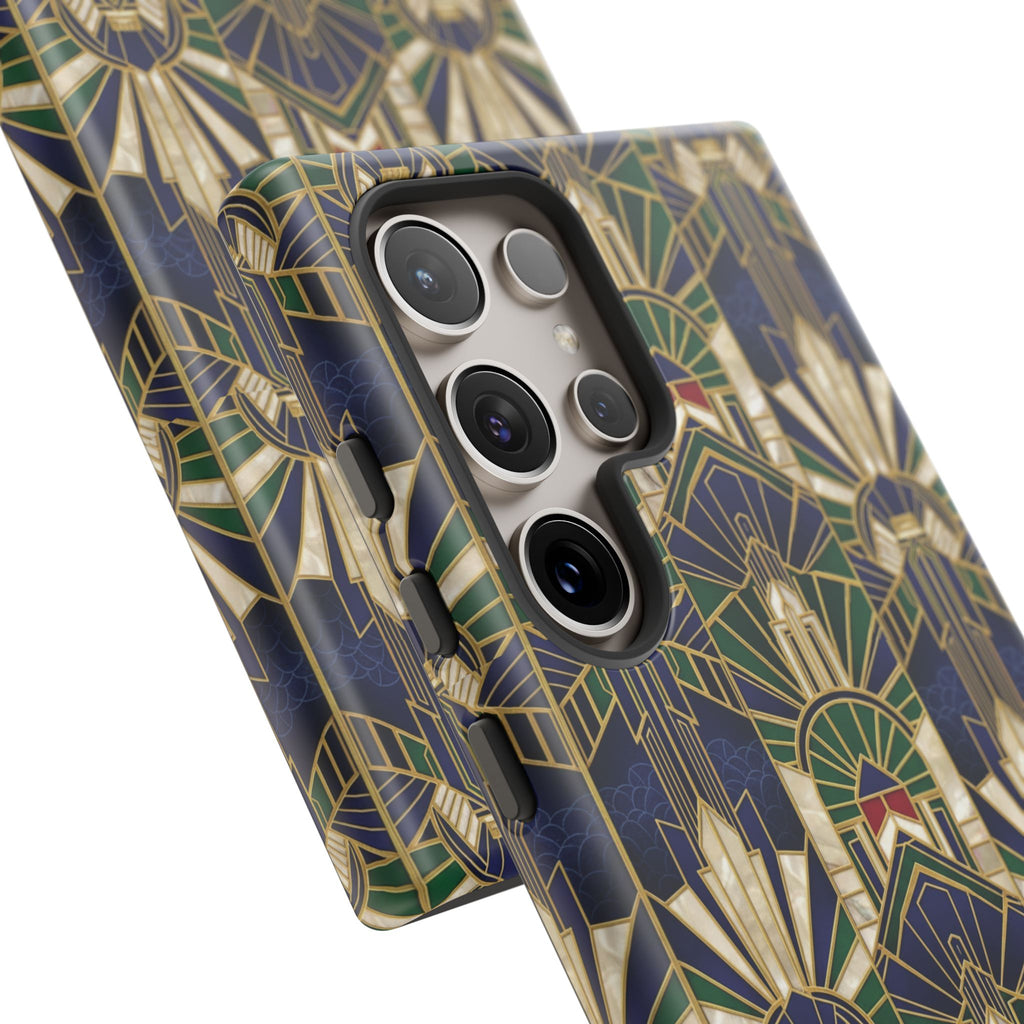 Navy & Gold Art Deco Phone Case — Imperial Art Deco Tough Case