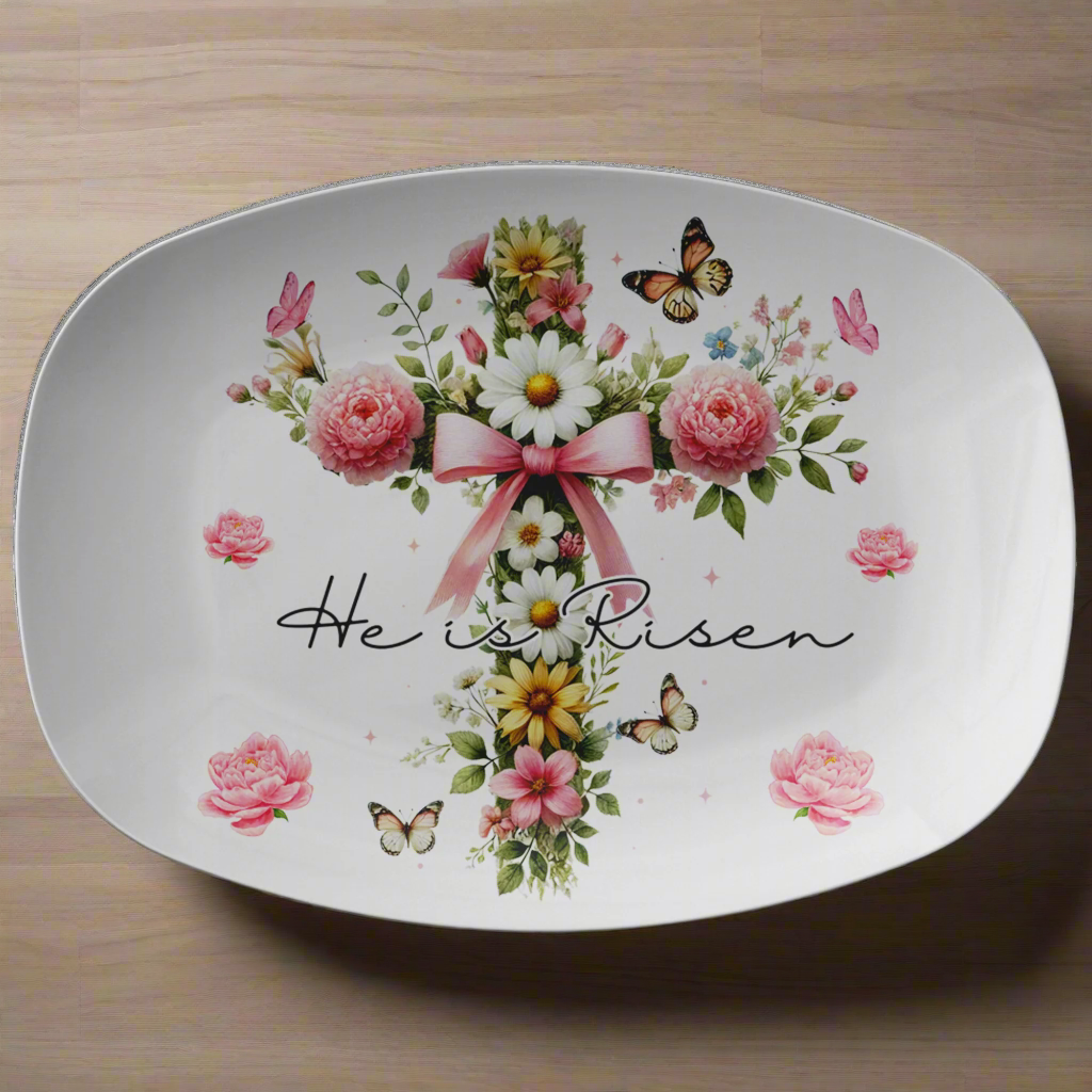 10x14_Platter_He_Is_Risen_Floral_Cross_Flat_Mockup.png