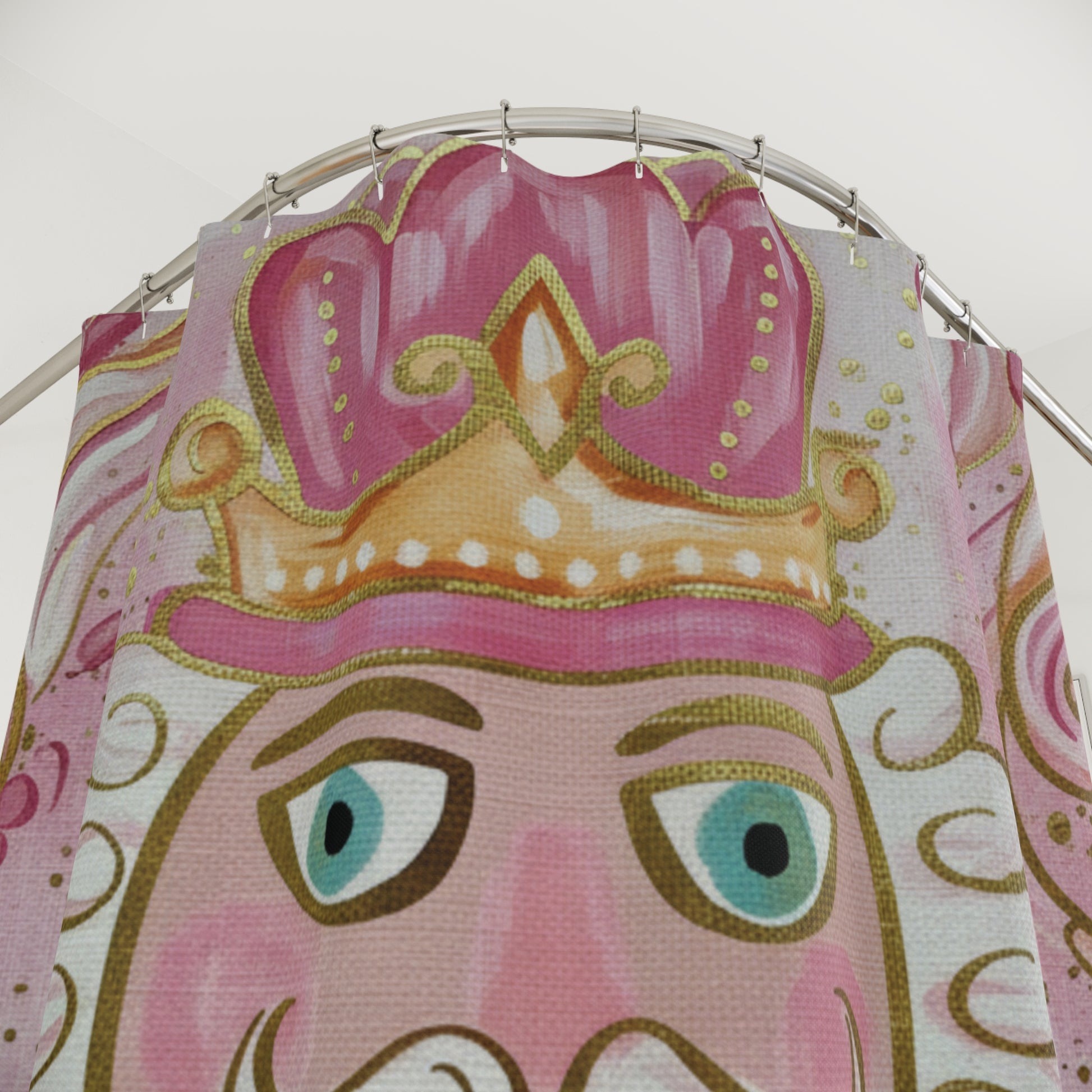 Shower Curtains Nutcracker Pink Christmas Cute Bathroom Gift