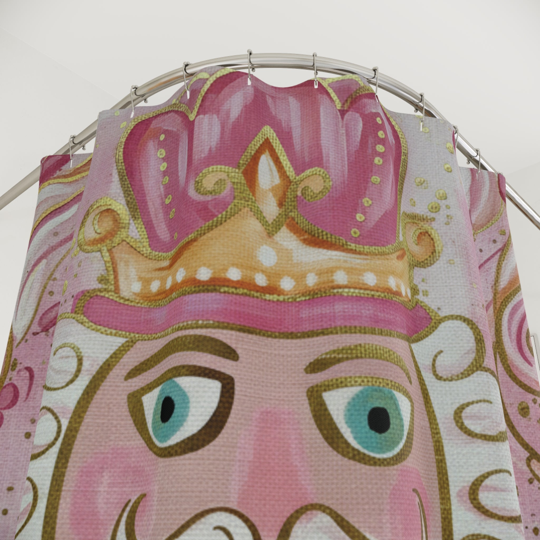 Shower Curtains Nutcracker Pink Christmas Cute Bathroom Gift