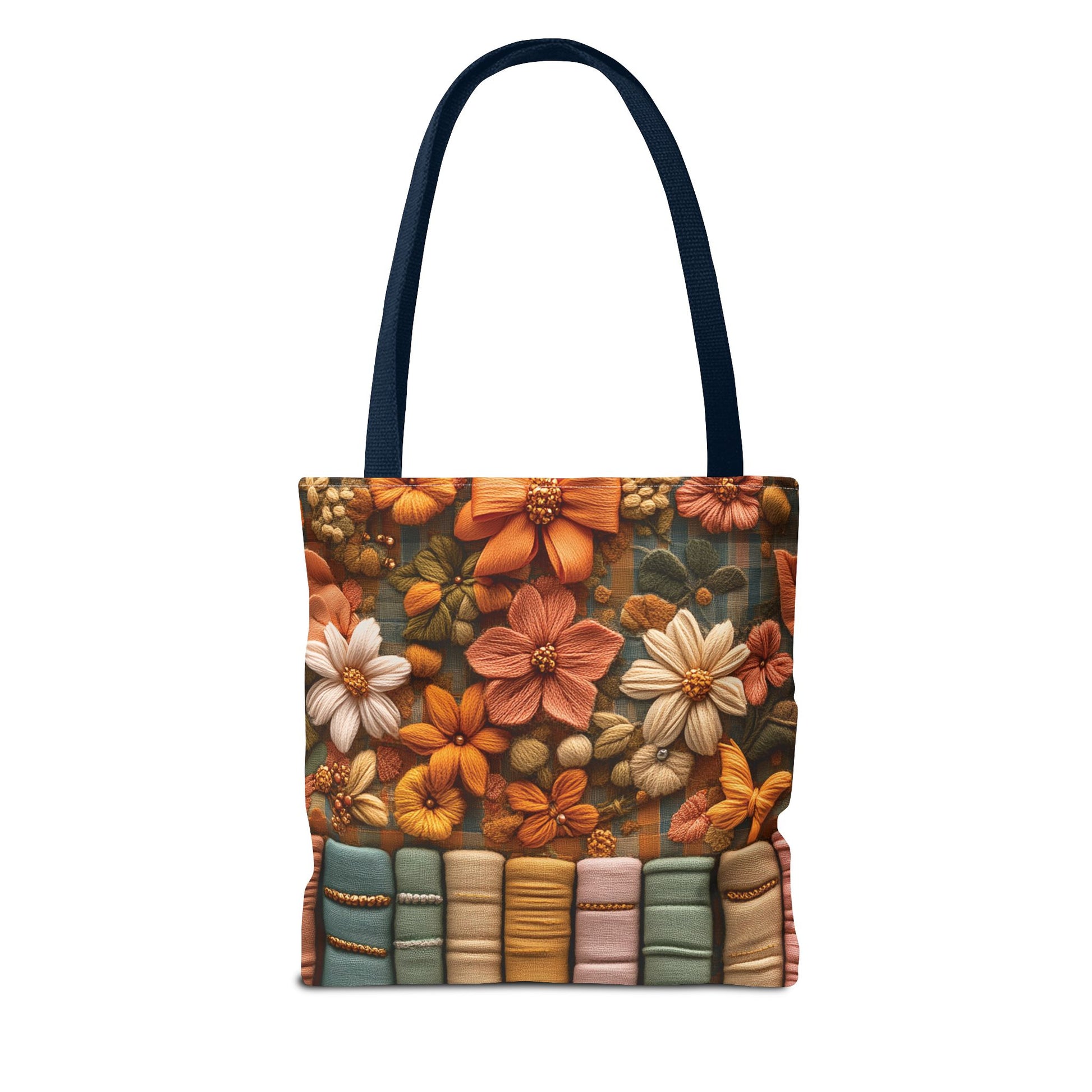 Boho Floral 3D Illusion Tote with Books Design Stylish and Functional Bag for Everyday Use Durable, Reusable, and Perfect for Book Lovers and Boho Enthusiasts Season - MRSBYVALLE