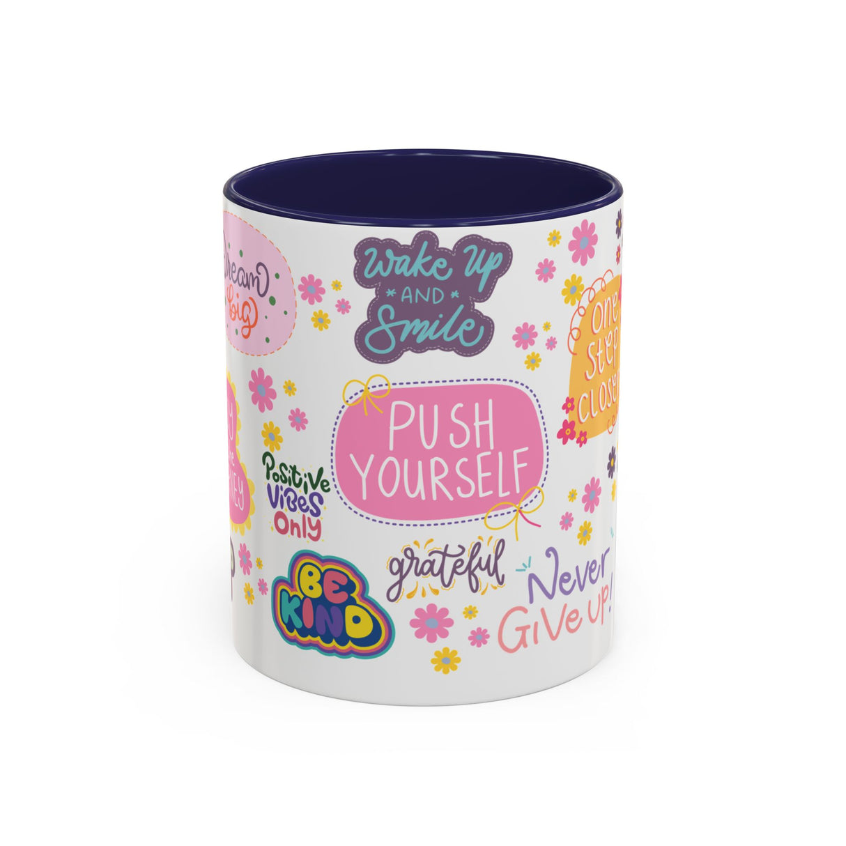 Good Vibes Only Coffee Mug 11 & 15 oz Ceramic Inspirational Cup, Positive Affirmation Gift for Mom, Teacher & Coworker | Morning Motivation Mother's Day, or Cozy Spring Mornings