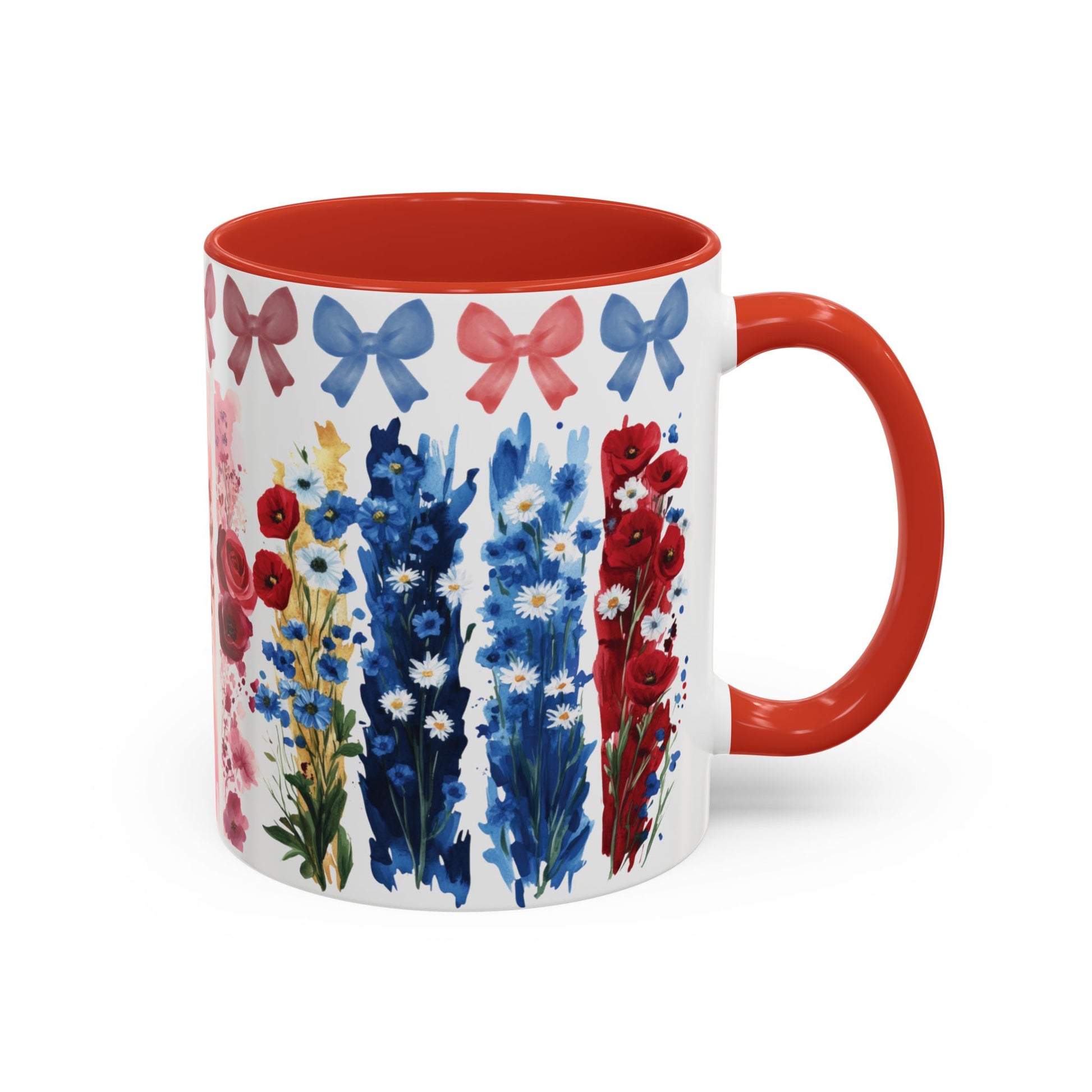 Brushstroke floral With Bows| Christian Mug with Bible Verse | Inspirational Gift for Christians | 11oz and 15oz Ceramic Coffee Mug Cozy Spring Mornings