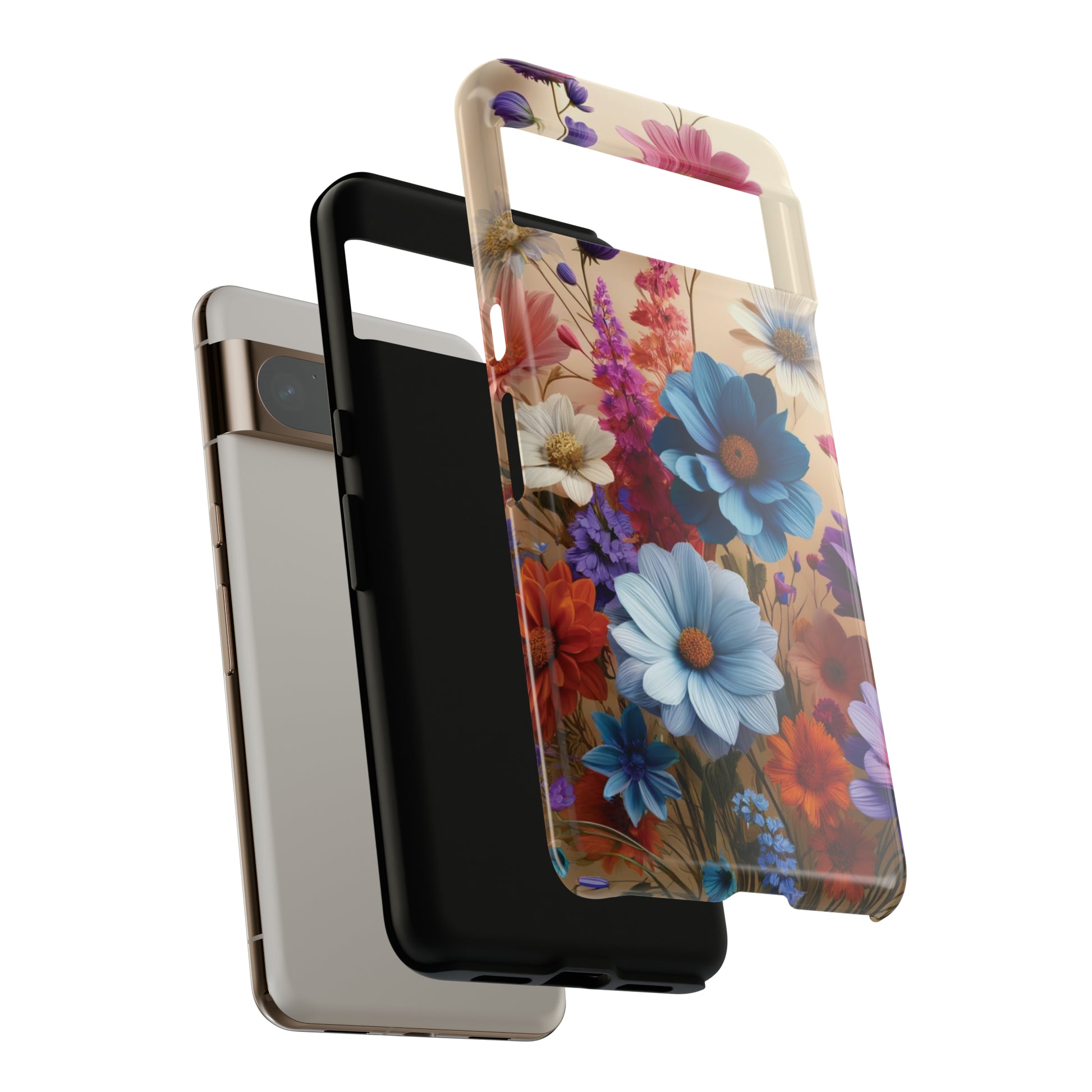 Best Phone Case Floral 3D Illusion Luxury Tough Case Floral Elegant Durable Stylish for Modern Devices iPhone 15, Samsung iPhone Samsung Accessory Gift for Her.