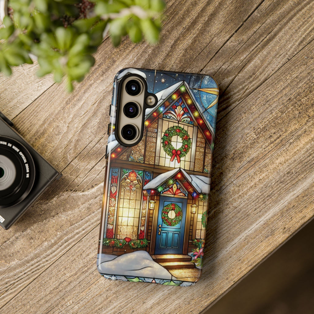 Phone Case - Stain Glass Christmas Unique Holiday Protection Gift for Her