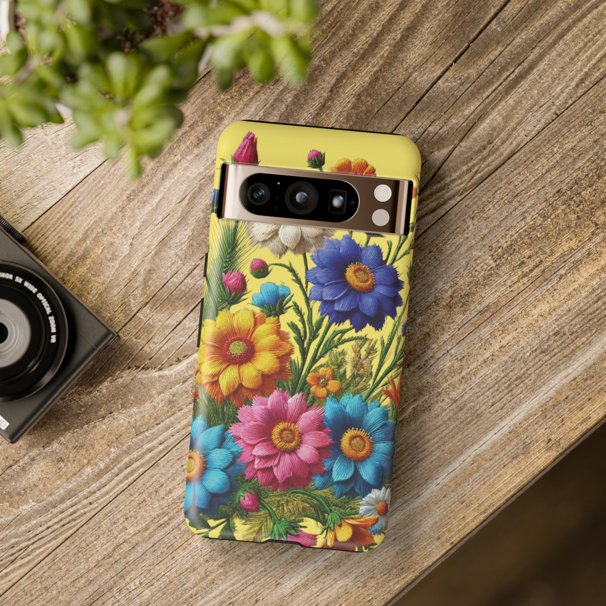 Phone Case Yellow Bright Floral Protective Phone Case Gift for Her Phone 15, Samsung iPhone Samsung  iPhone 15, Samsung iPhone Samsung Accessory Gift for Her