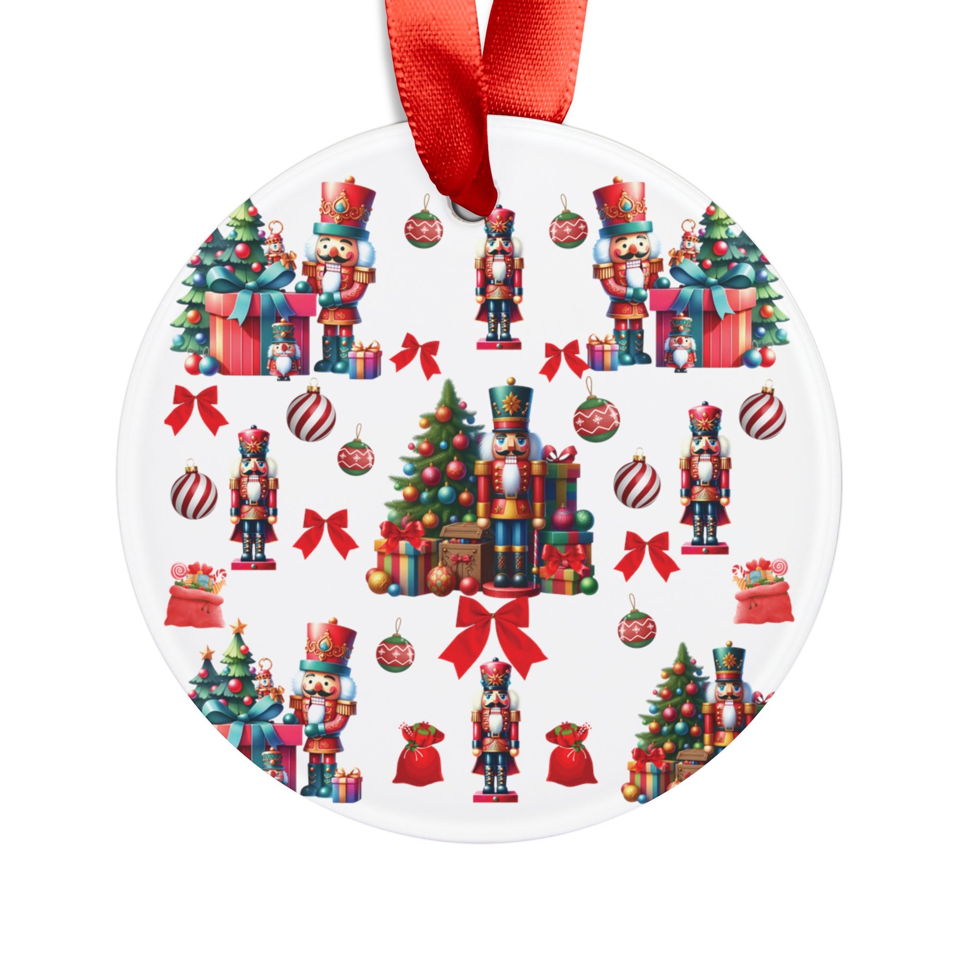 Nutcrackers Christmas Acrylic Ornament Elegant Design Ornament with Ribbon Perfect Christmas Decoration | Durable Holiday Keepsake | Charming Winter Design | Ideal for Tree Trimming and Gift Giving - MRSBYVALLE